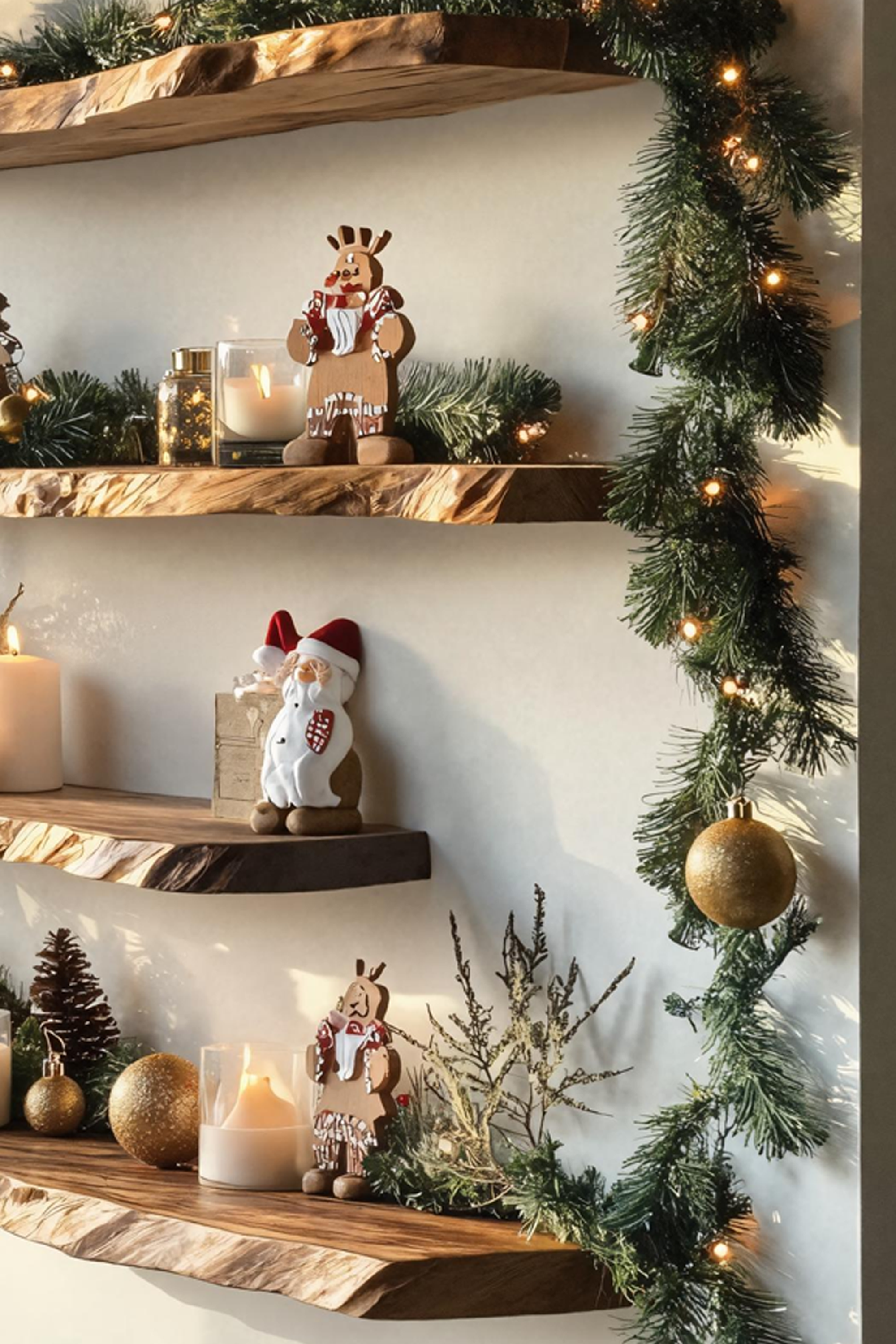 Farmhouse Solid Wood Floating Shelf For Holiday Bedroom Decoration SILDTTNCFL042