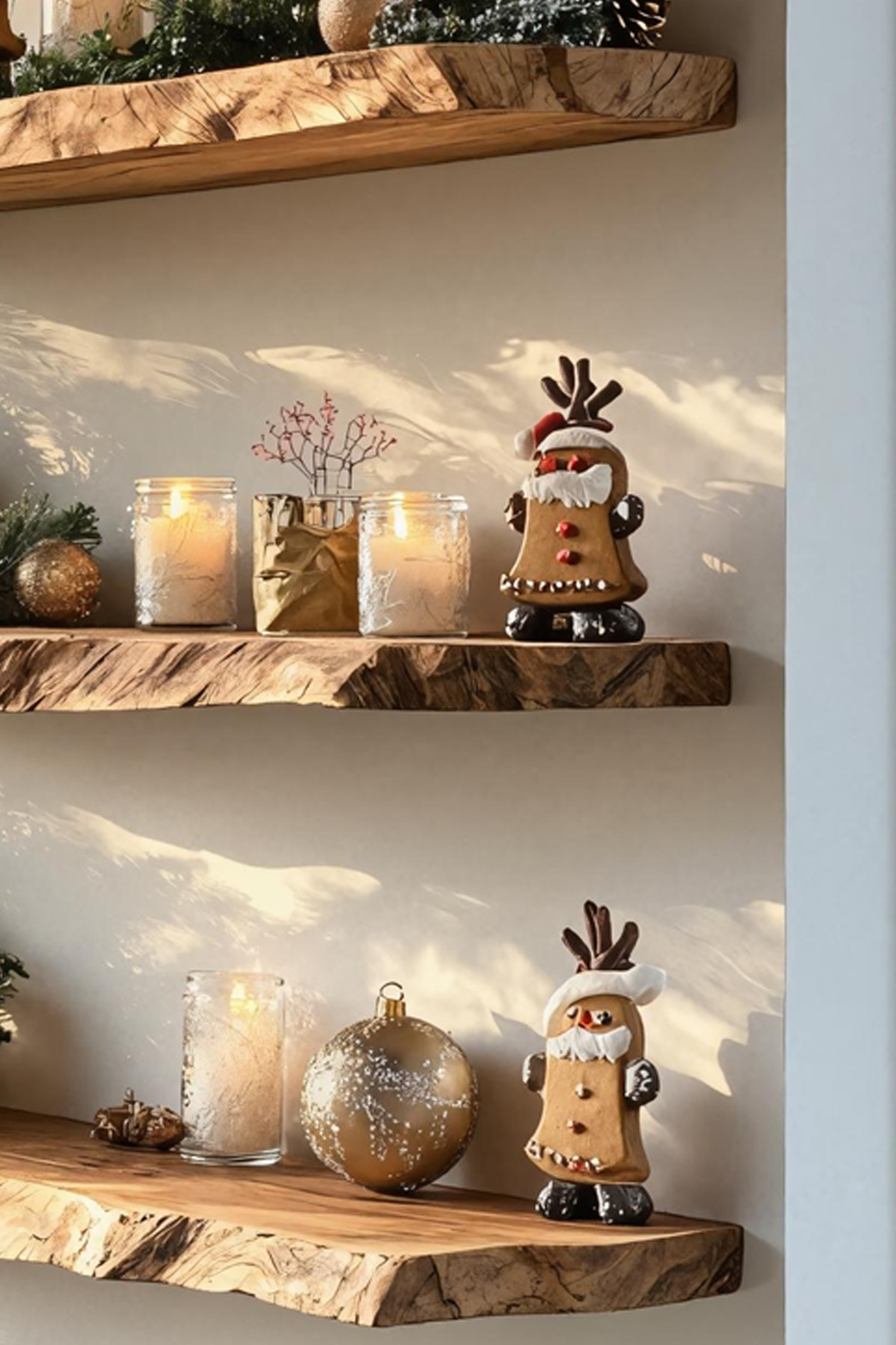 Modern Wooden Floating Shelf For Cozy Christmas Furniture Decoration SILDTTNCFL044