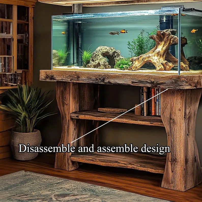 Wooden aquarium shelf custom Decor Home Gift SINLWT003
