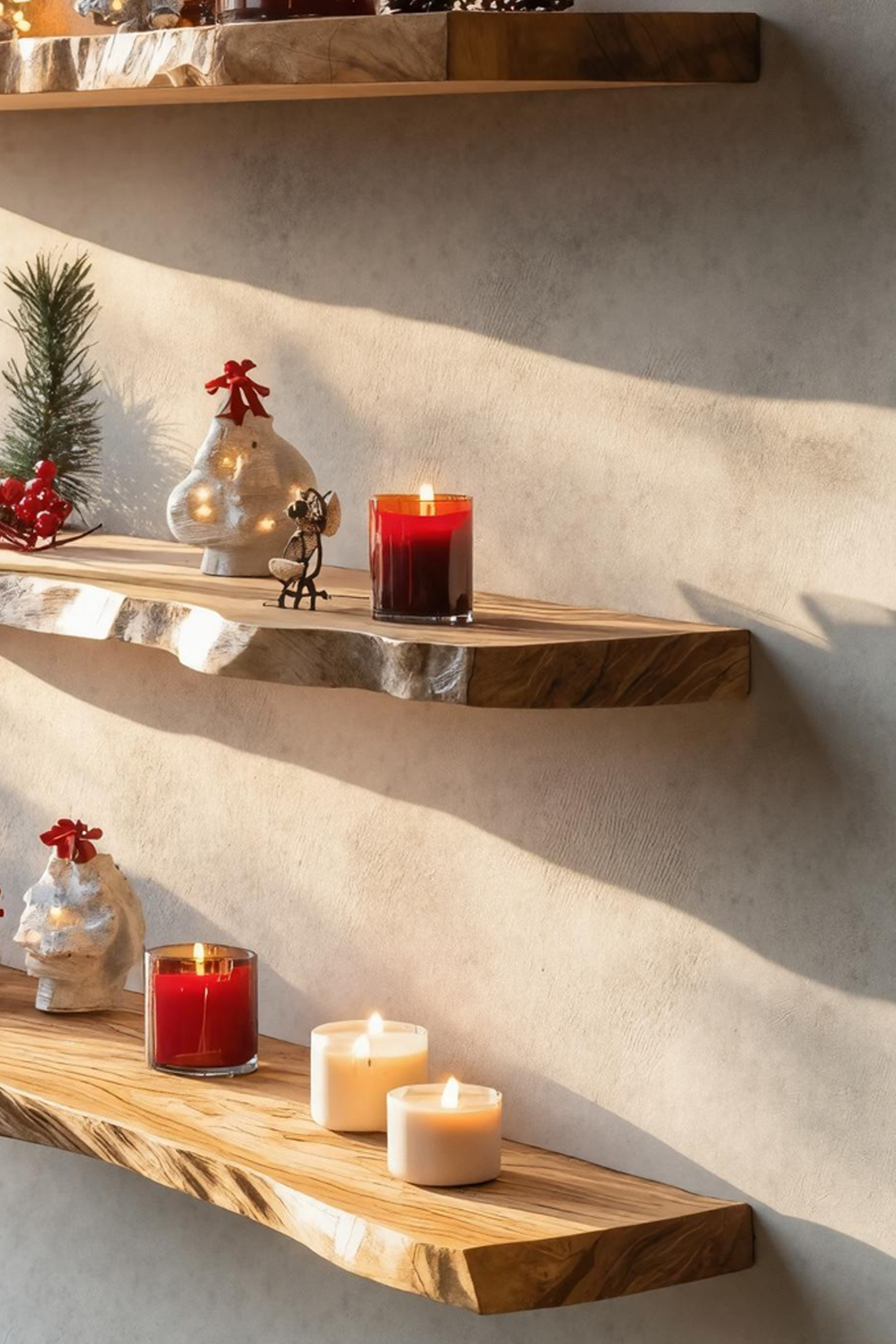 Modern Solid Wood Floating Shelf For Christmas Living Room Design SILDTTNCFL032