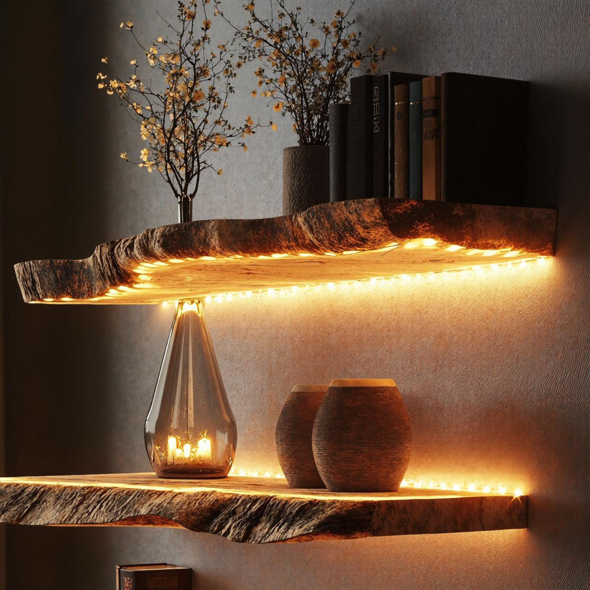 Handcrafted Wooden Floating Shelf For Wall Organization SILDTFL149