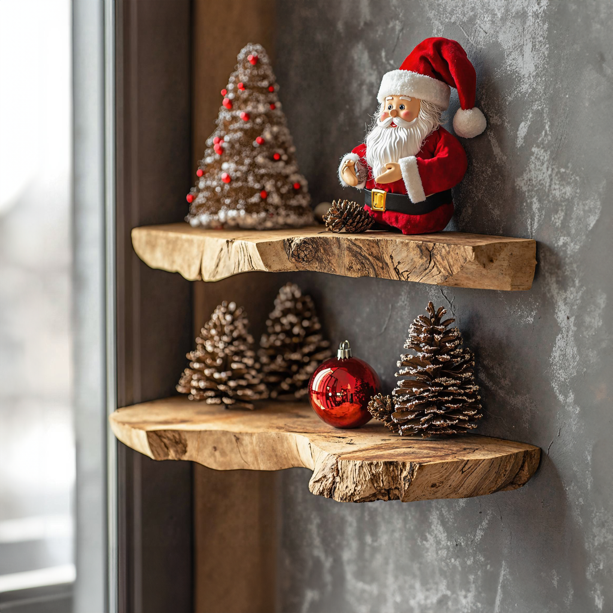 Handcrafted Corner Shelves Xmas Decor SILDTCN025