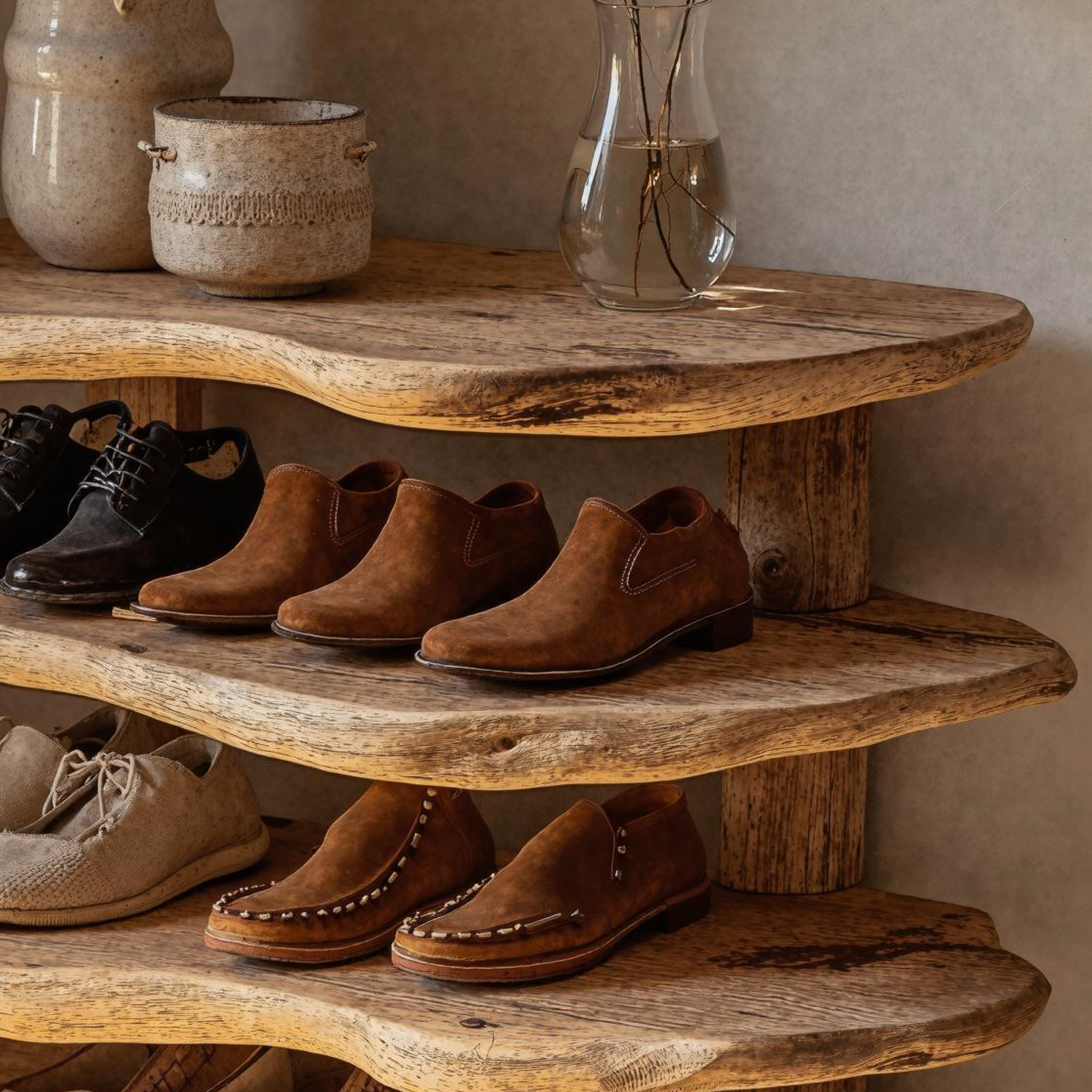 Traditional Wooden Shoe Bench For Home & Office SILDTSHB017