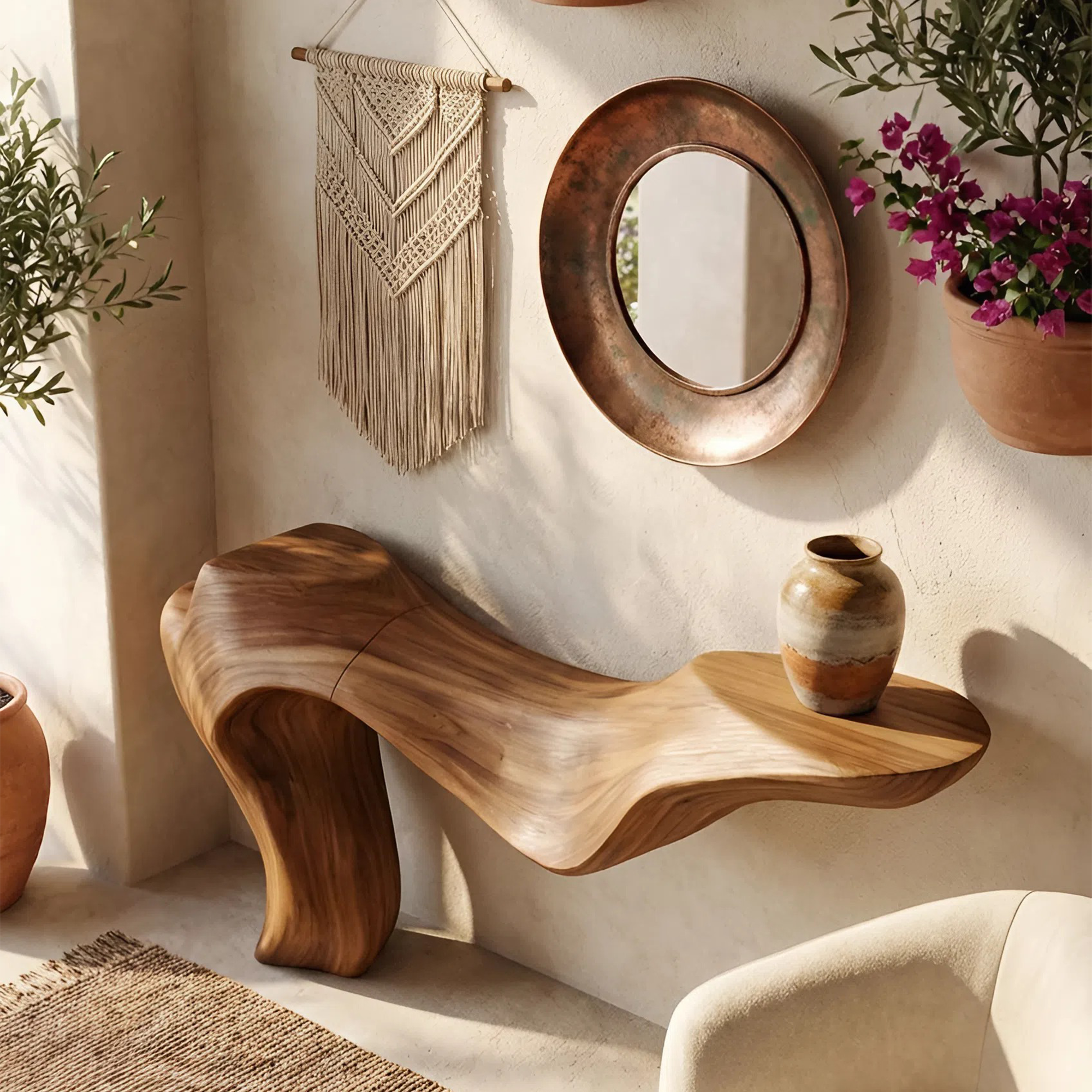 Rustic Live Edge Console Table For Entryway Design Ideas SILDTTNCS001