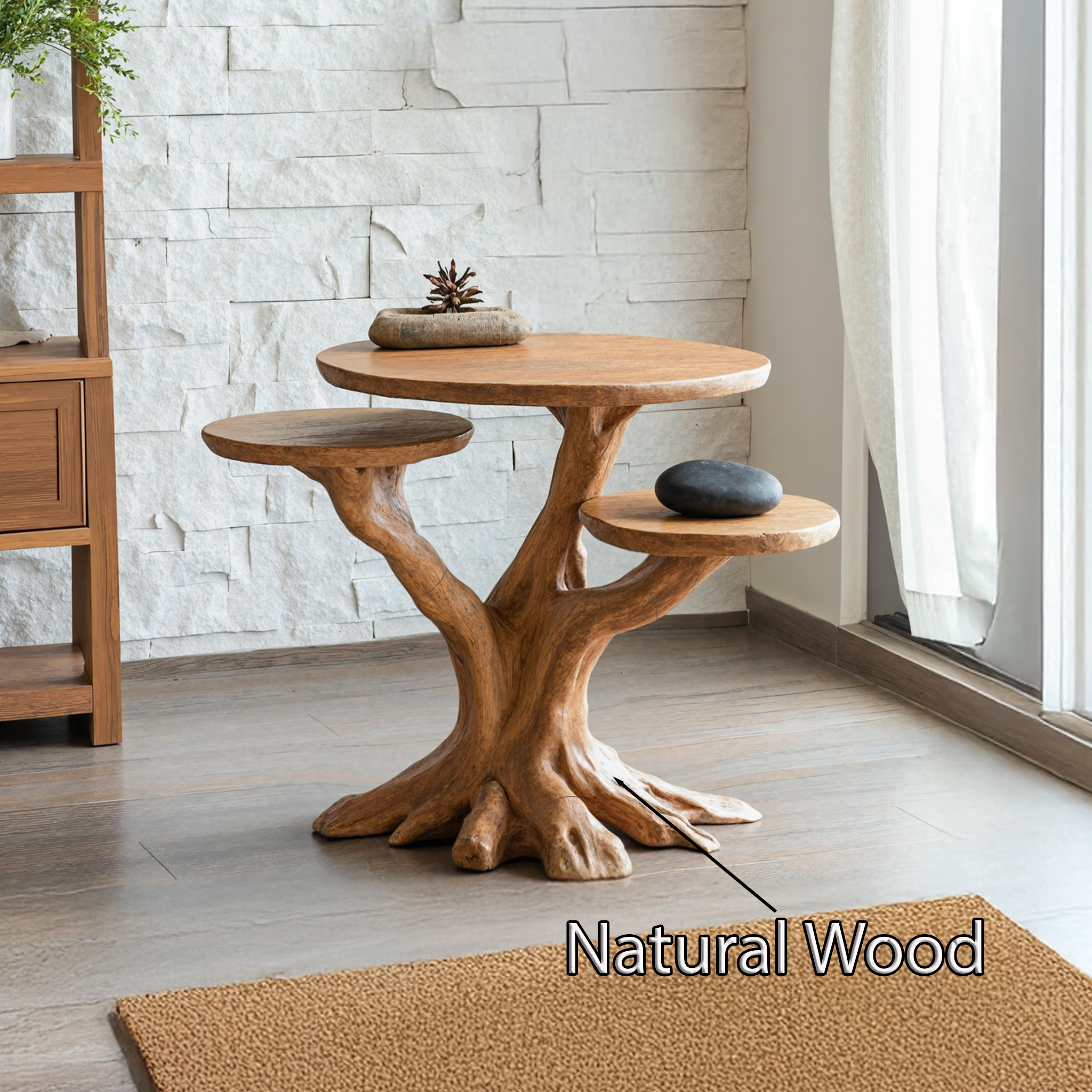 Farmhouse Live Edge End Table Living Room Decor SILDTTNEN002