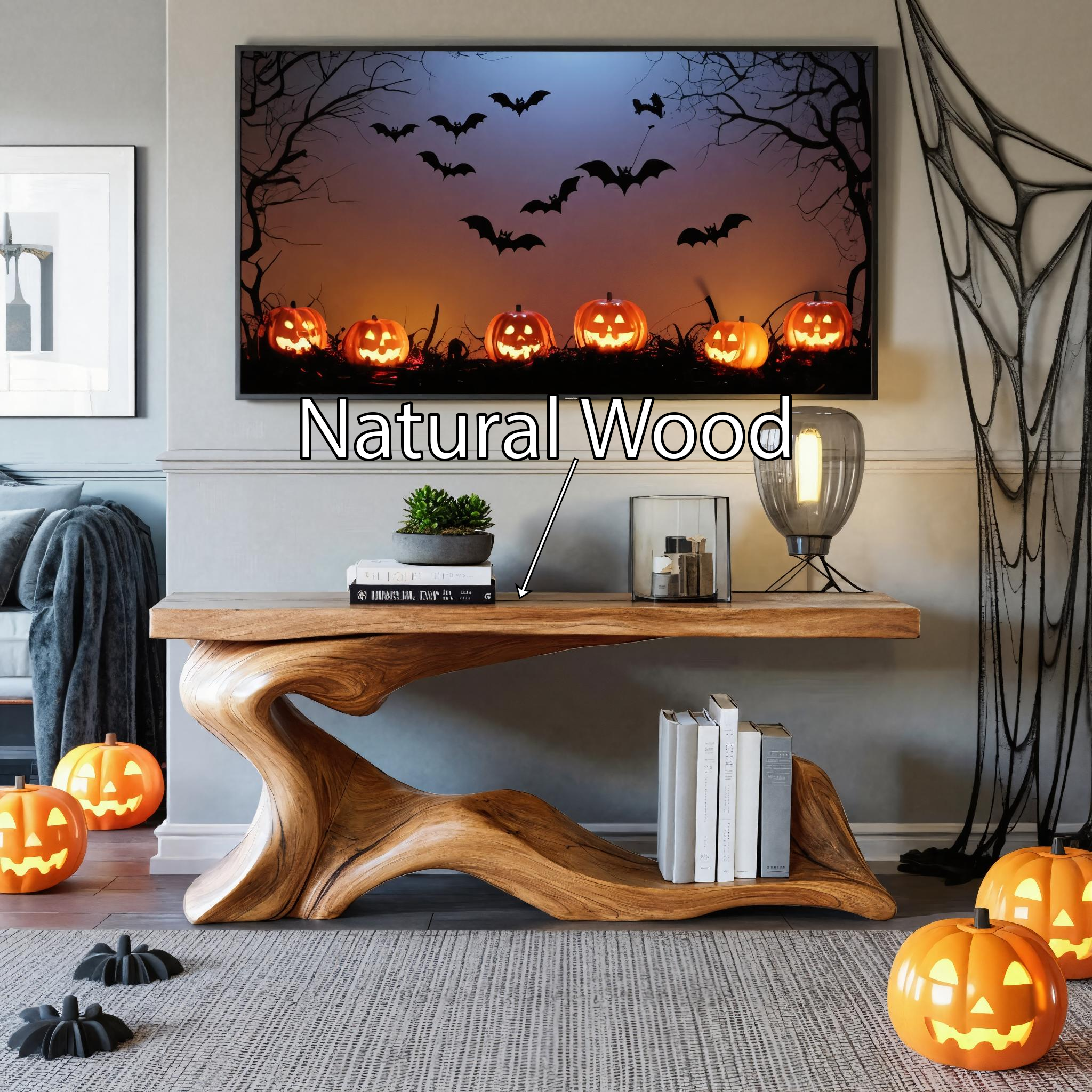 Farmhouse Solid Wood Console Table For Bedroom Decor Halloween Style SILDTTRHCS002