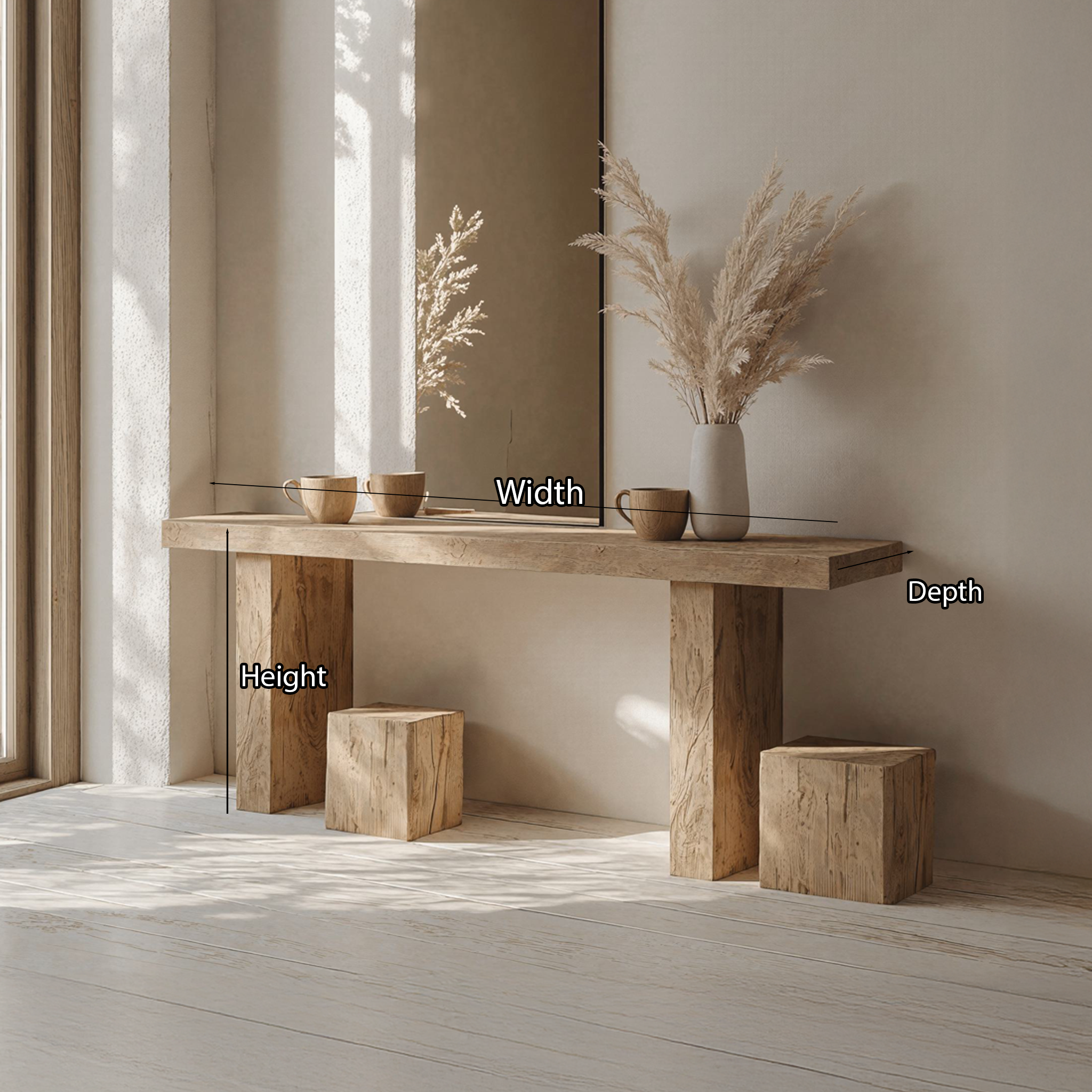 Woodworking Console Table Farmhouse  SILDTCS022
