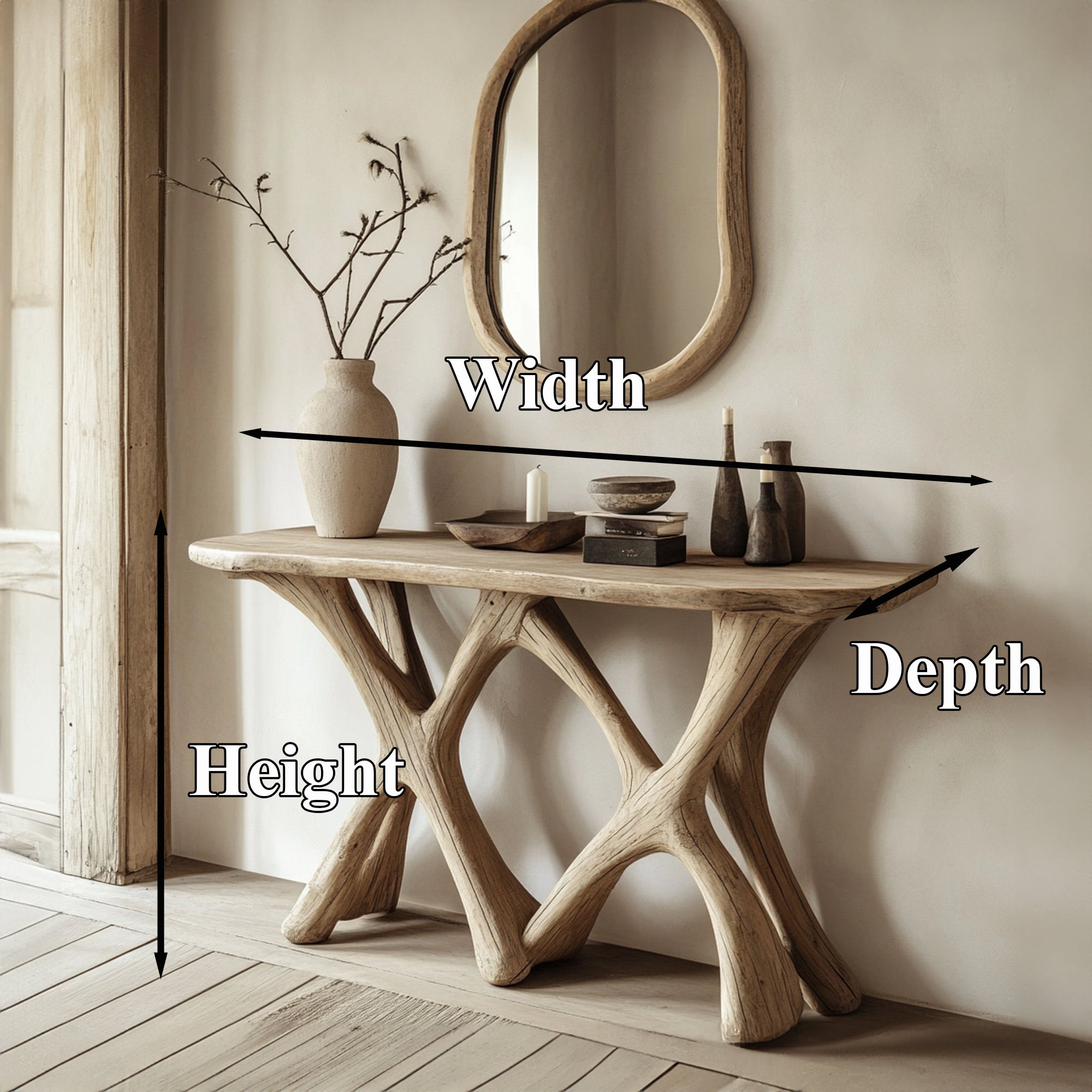 Curve Console Table Entryway SILDTCS045