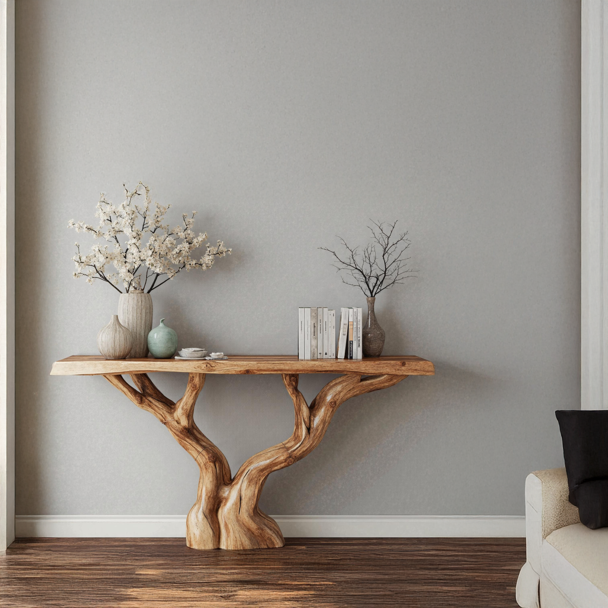 Unique Wood Console Table For Spacious Living Room Designs SILDTCS197