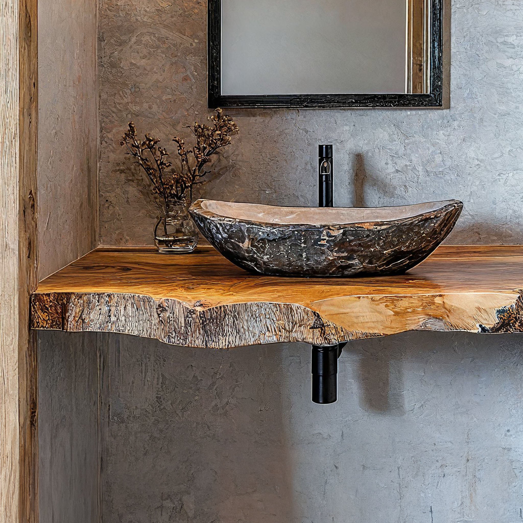 Farmhouse Wooden Vanity Bathroom Decor Ideas SILDTBRV205