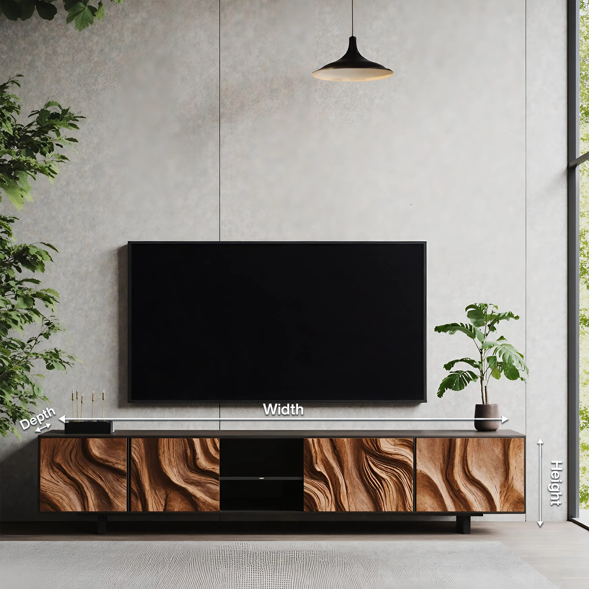 Farmhouse TV Console For Rustic Living Room SILDTTNTVC069