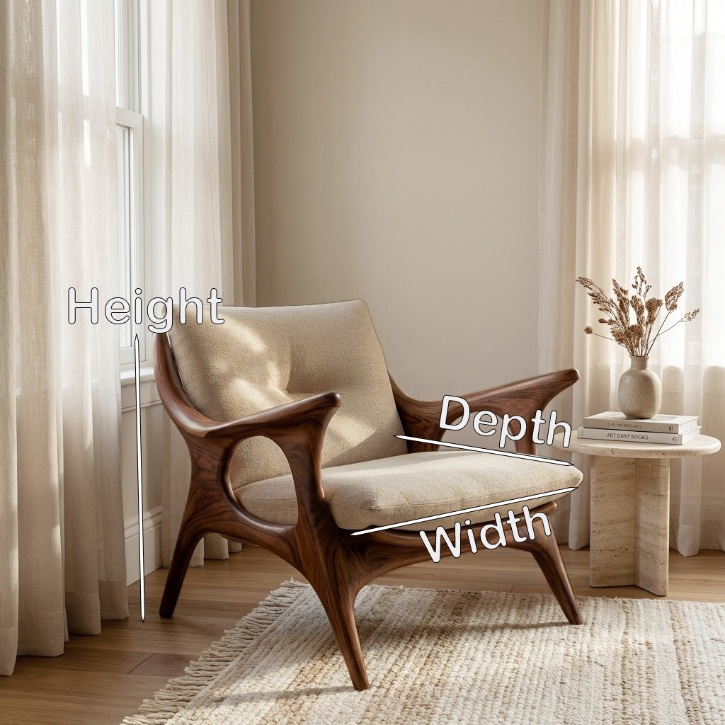 Minimalist Wooden Lounge Chair For Living Room Interior RTTHHNCHR112