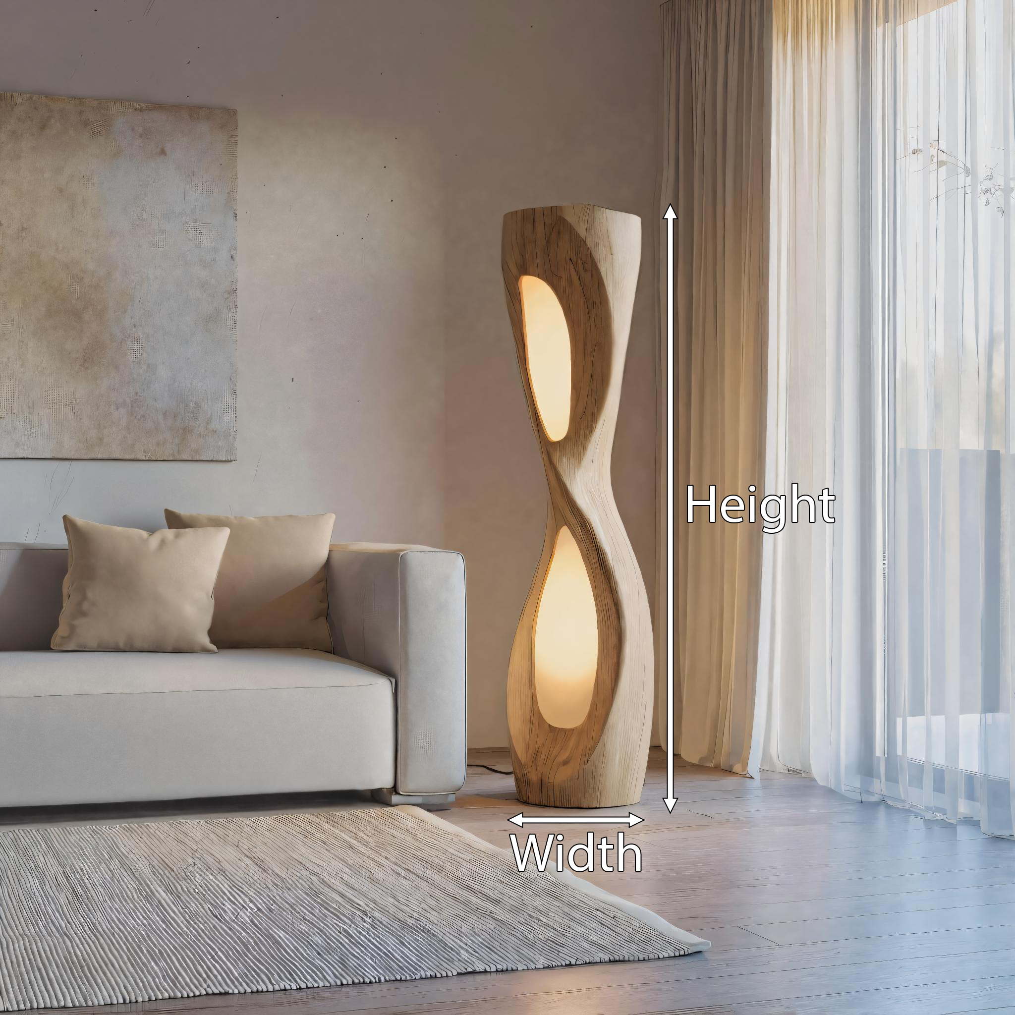Modern Organic Sculptural Floor Lamp For Bedroom Decor SITHHNLAM028