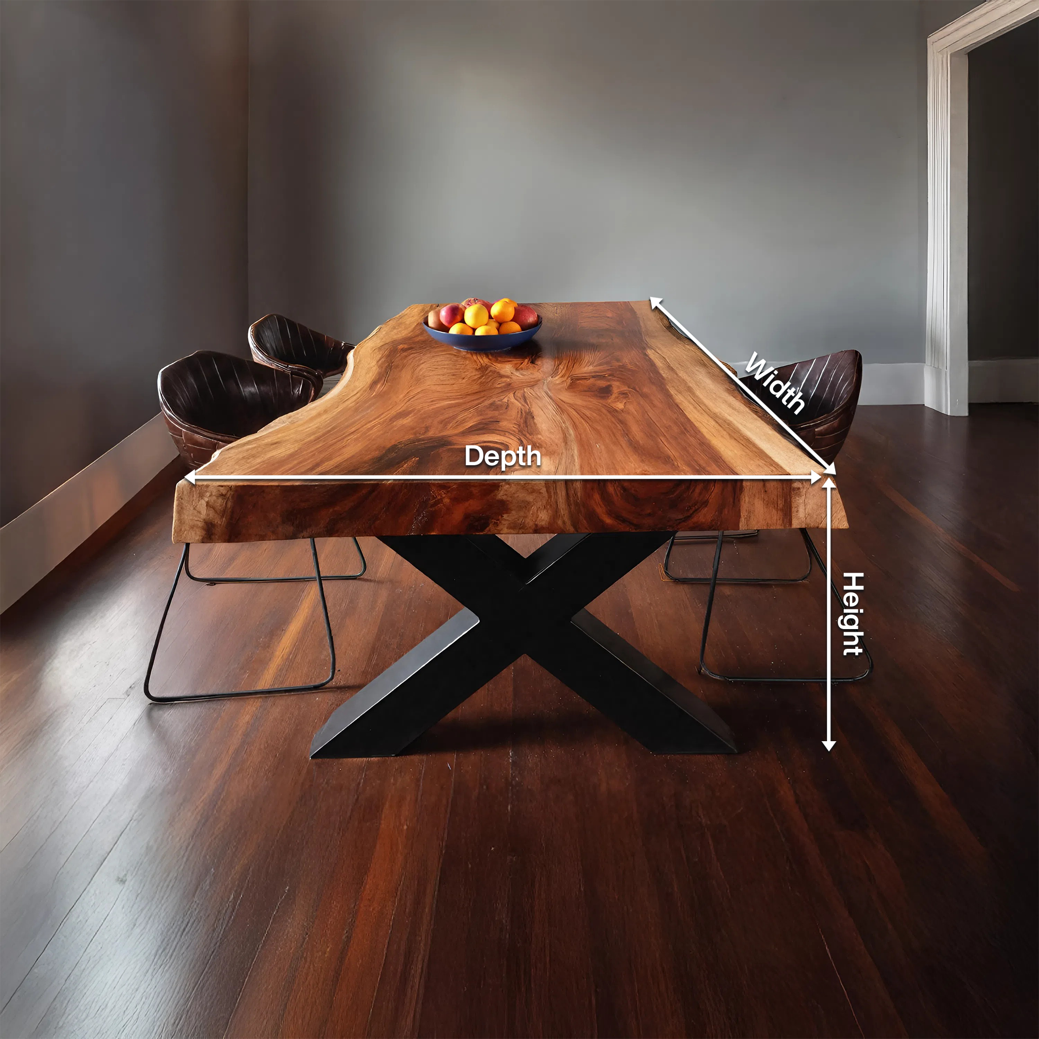 Kitchen Decor Handcrafted Live Edge Dining Table Premium SILDTTRDN031