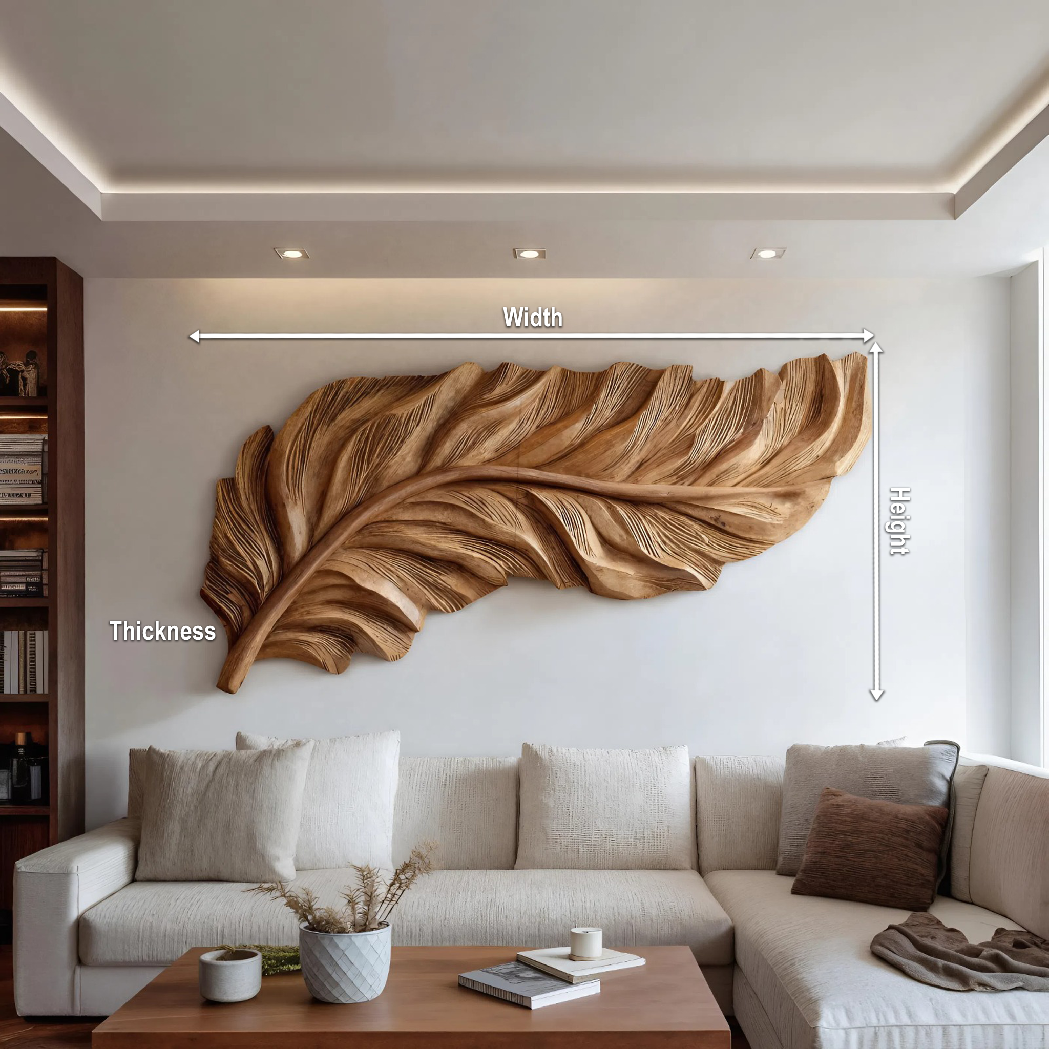Organic Feather Wall Art Nature Inspired For Home Decor RTTHHNWA098