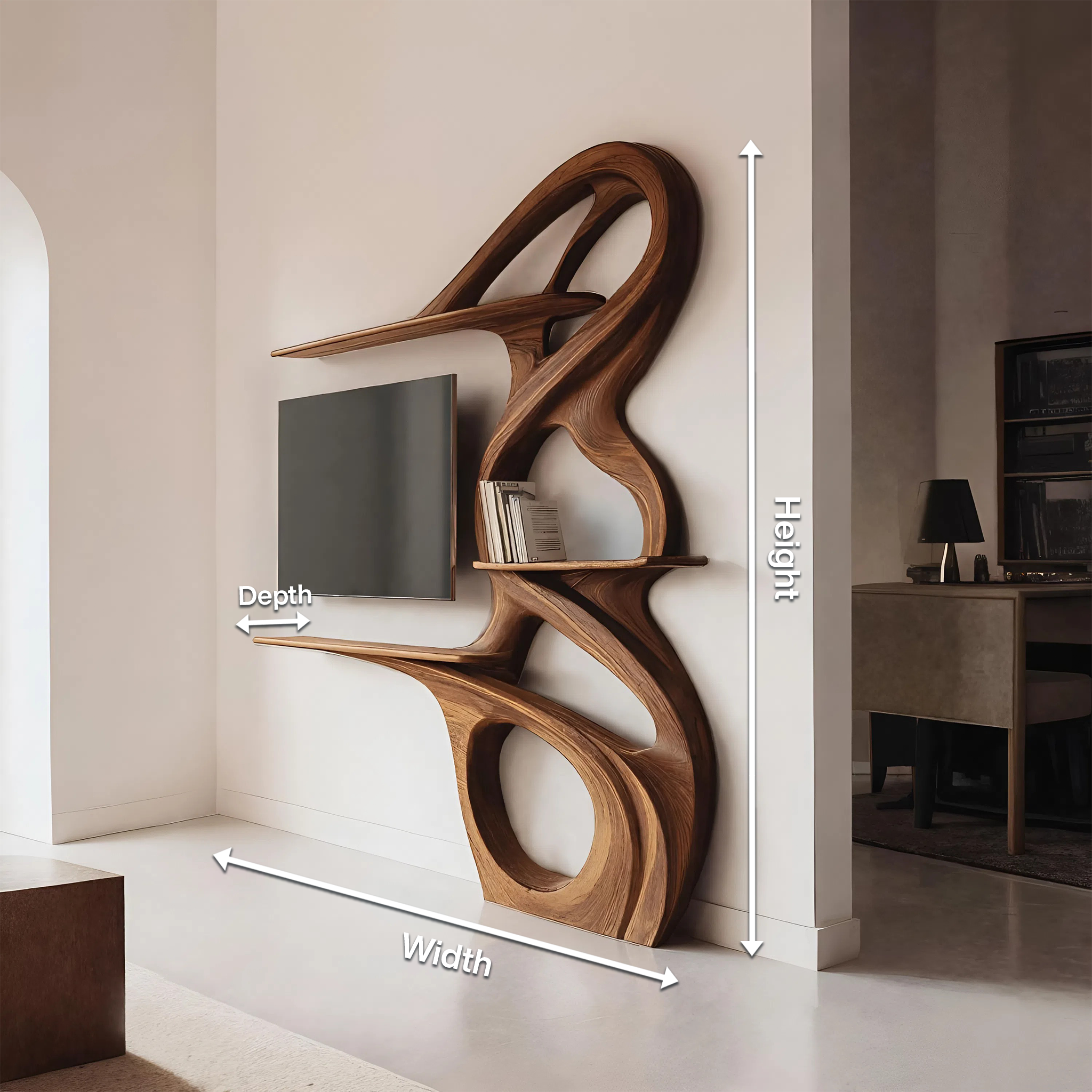 Minimalist TV Shelf Floating For Home Interior SITHHNTVC047