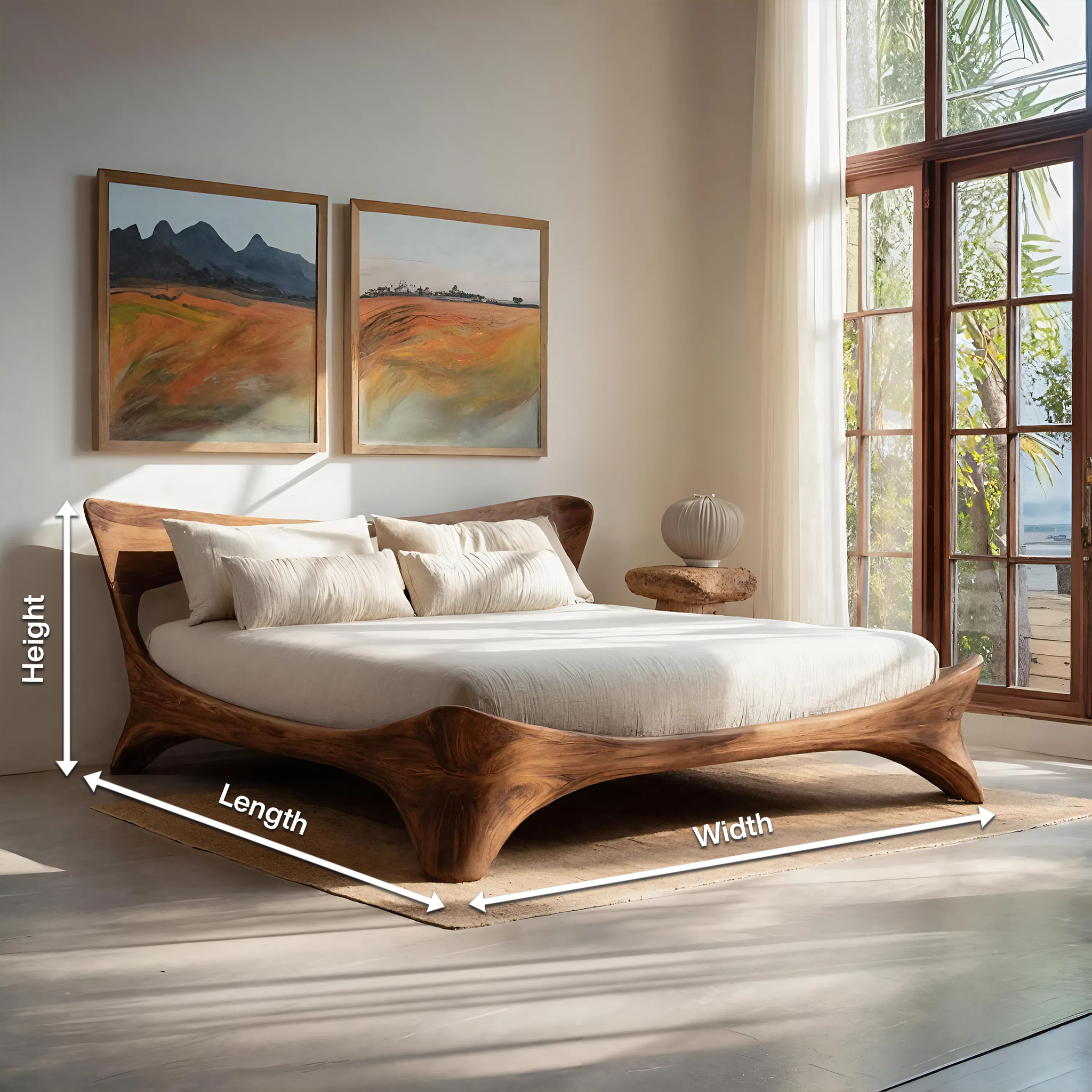 Organic Bed Frame For Bedroom Design RTTHHNWO011
