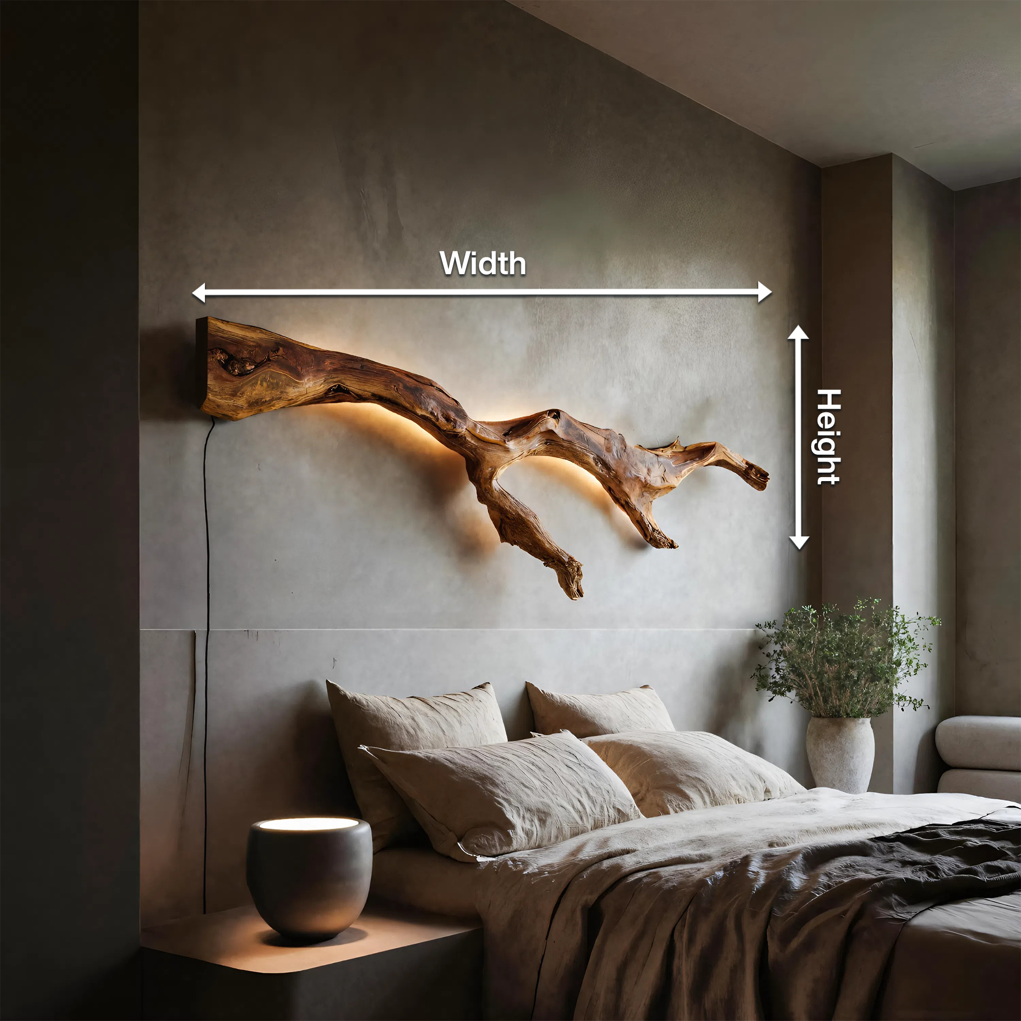 Modern Organic Wall Light Branch For Bedroom SITHTTLAM029