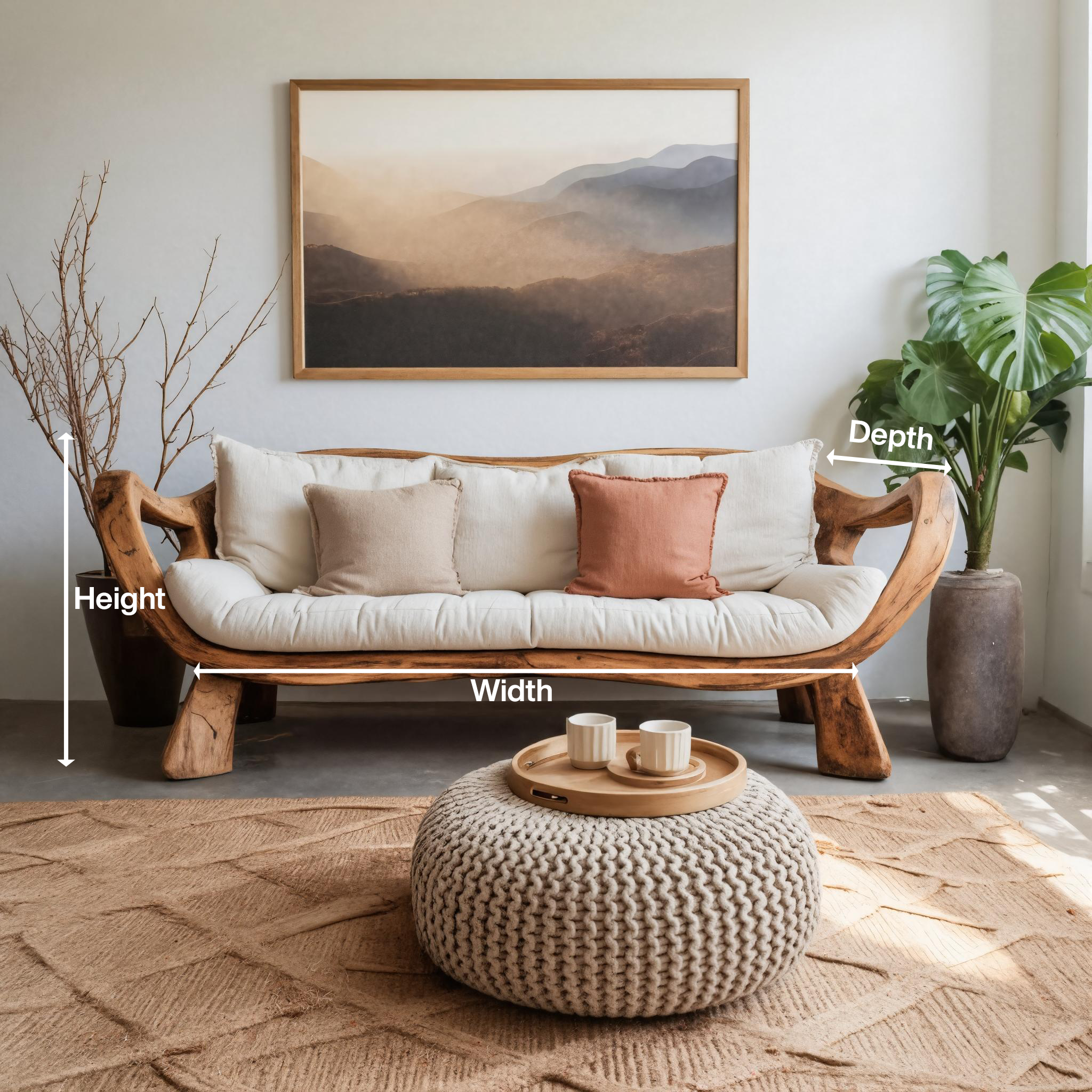 Handcrafted Rustic Sofa For Living Room Or Lounge SITHTTCHR045