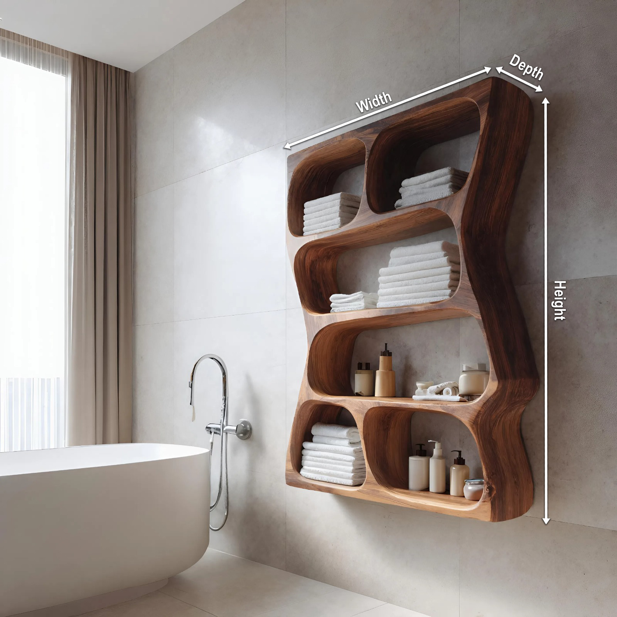 Modern Wall Mounted Bathroom Shelf For Bathroom Decor RTTHHNBAS006
