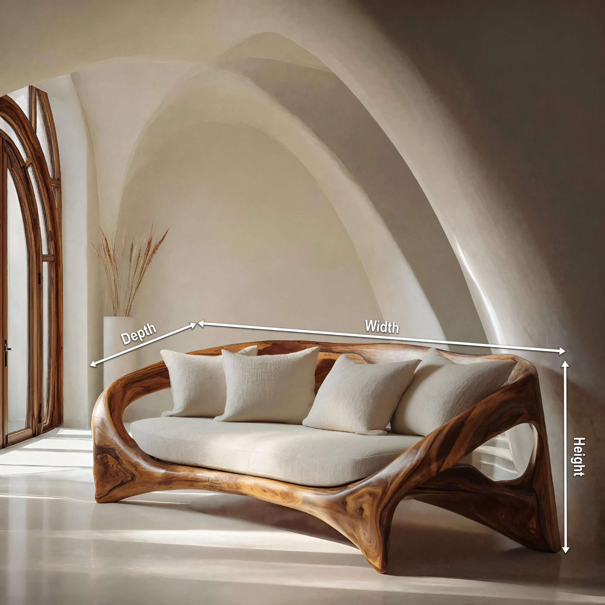 Organic Sculptural Sofa For Living Room Space RTTHHNSFA005