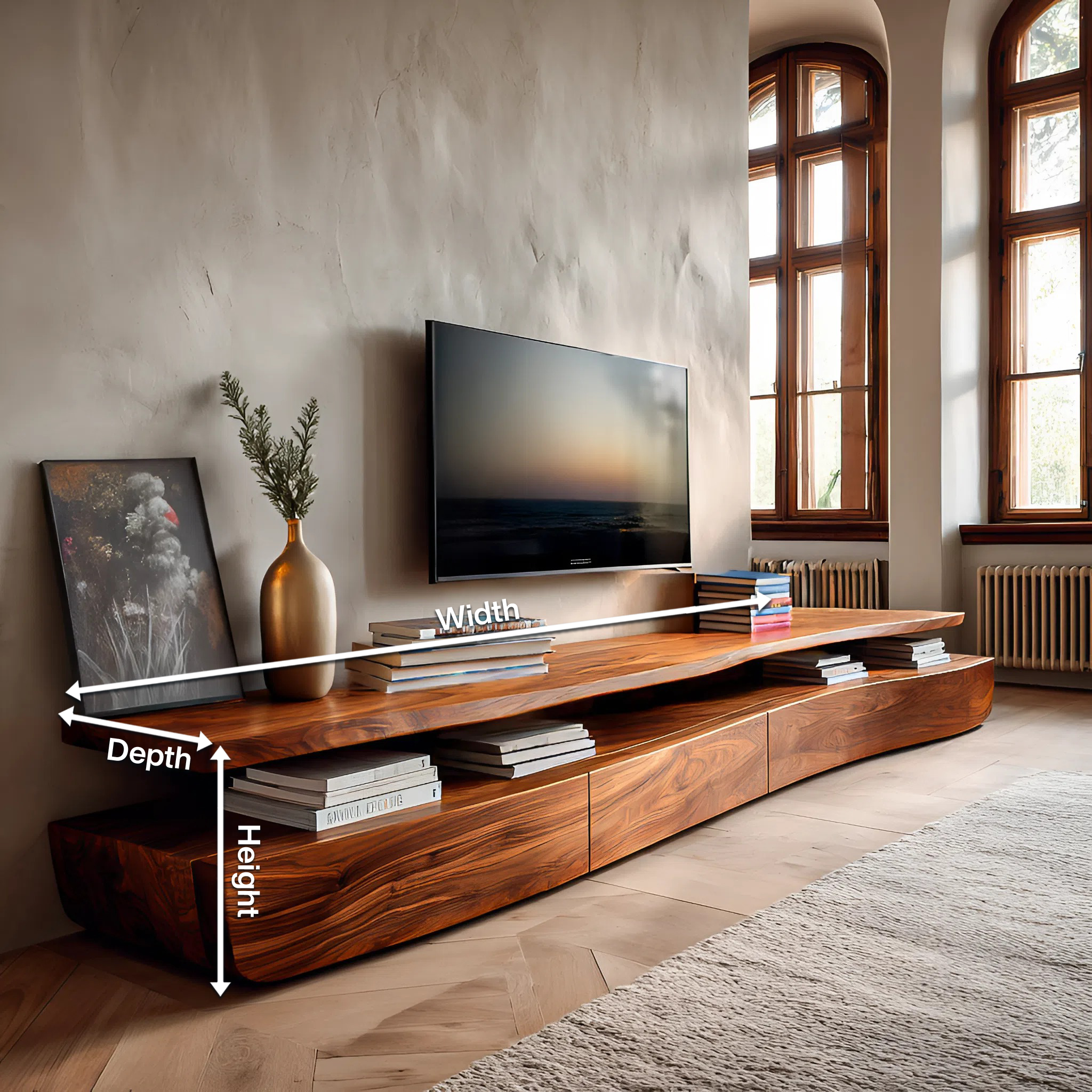 Contemporary TV Cabinet Functional Storage Drawers For Home RTTHTTTVC064