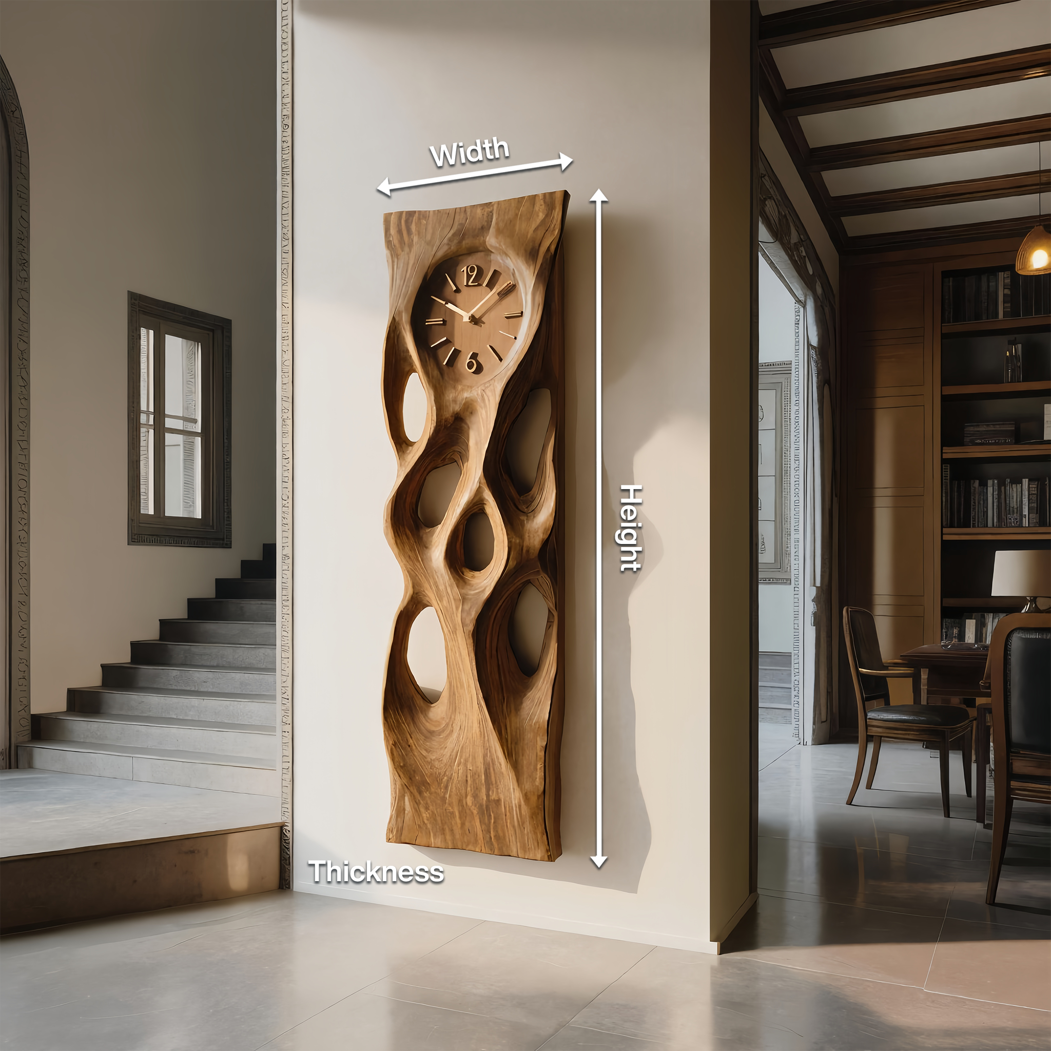 Modern Wall Clock Vertical Design For Living Room SITHHNWAC002