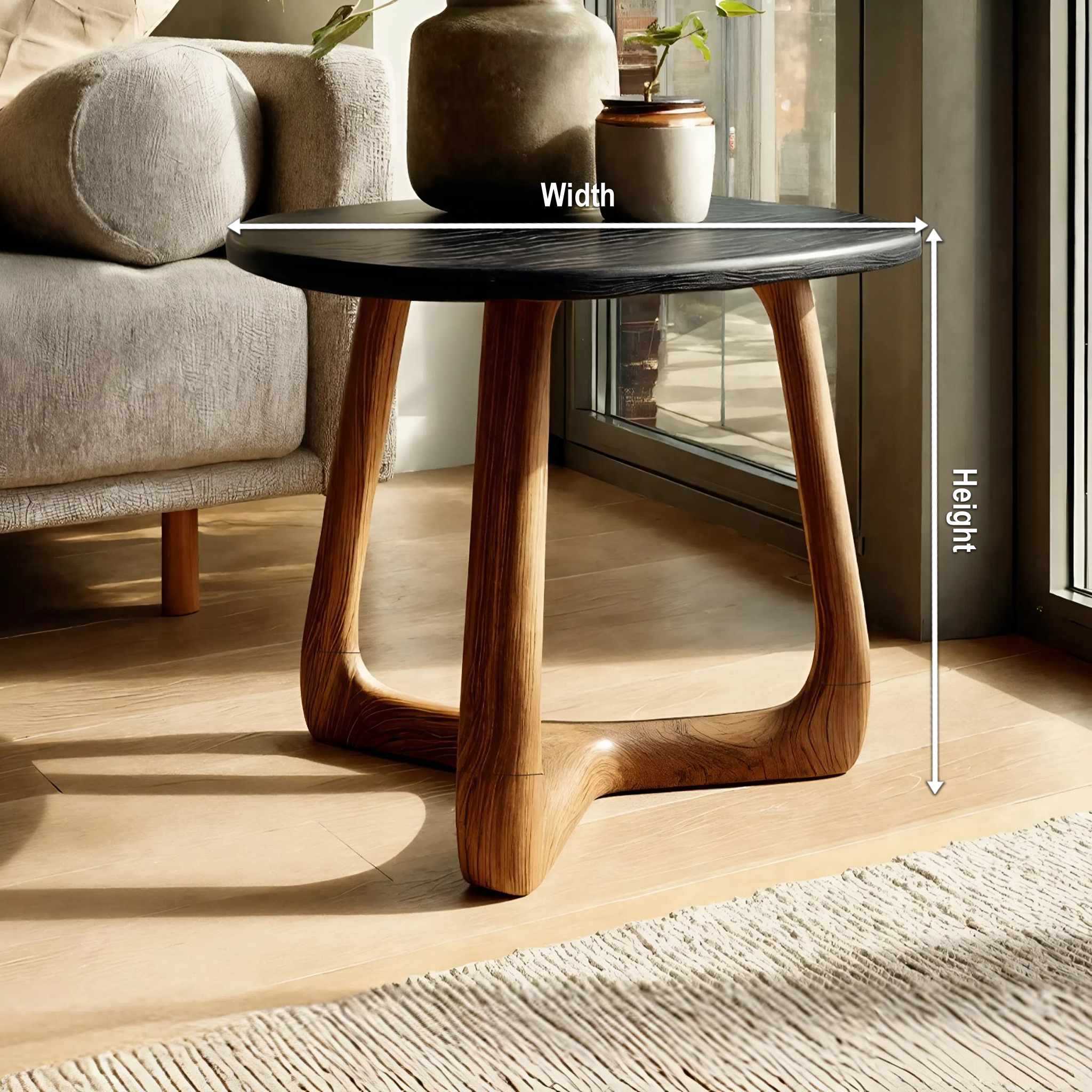Modern Wooden Side Table For Scandinavian Living Space SILDTTNSTA031