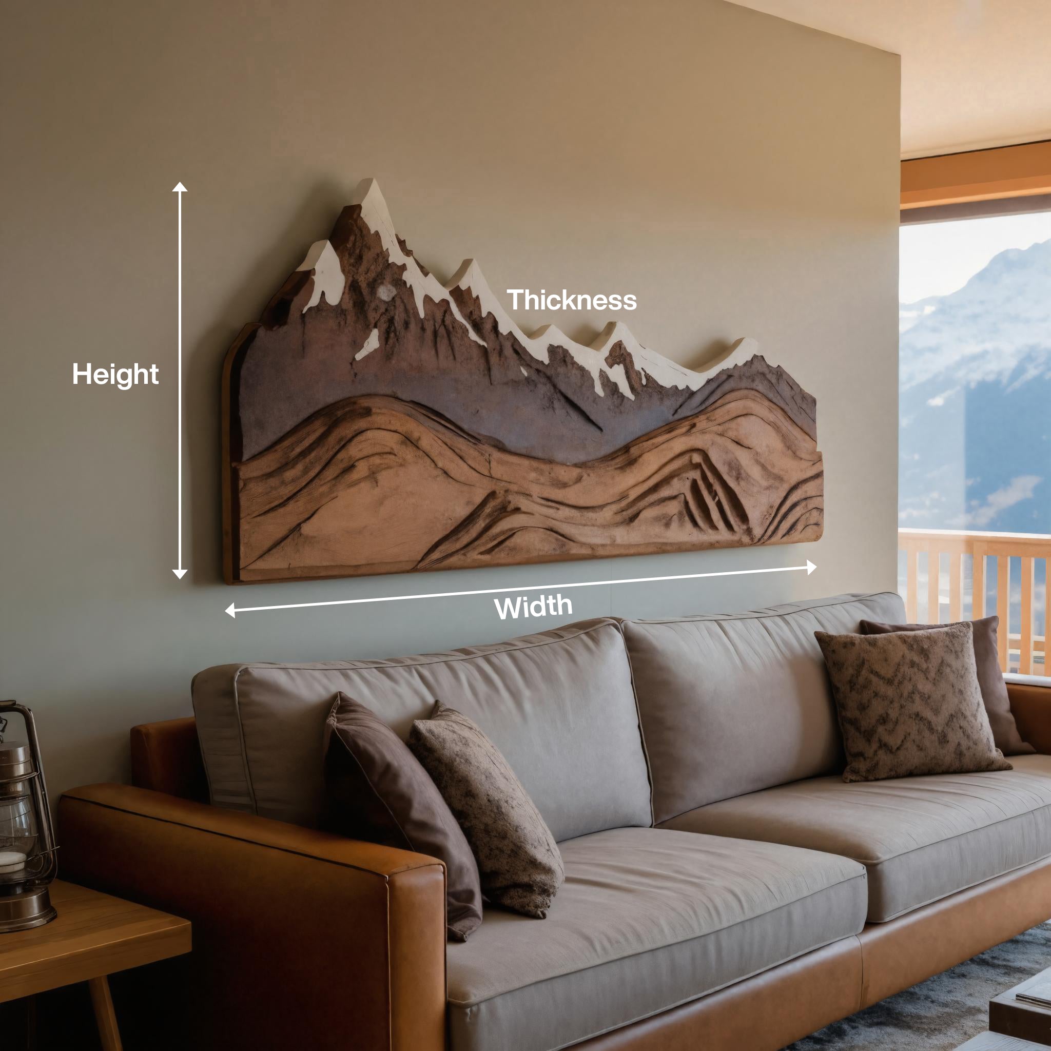Mountain Wall Art Carving For Living Room And Nature Inspired Home SITHHNWA003
