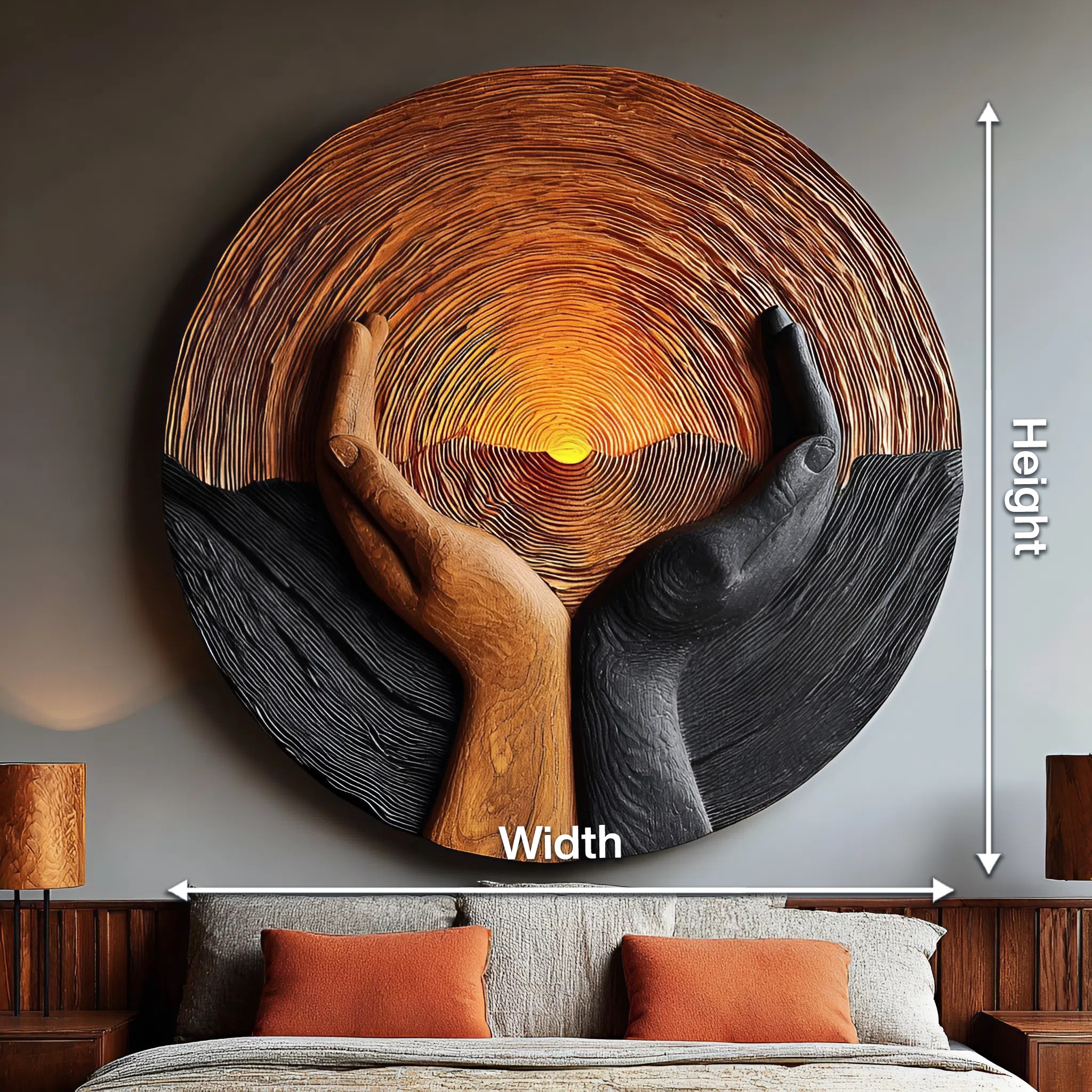 Handcrafted Wooden Wall Art Sculpture For Living Room Furniture SILDTTNWA020