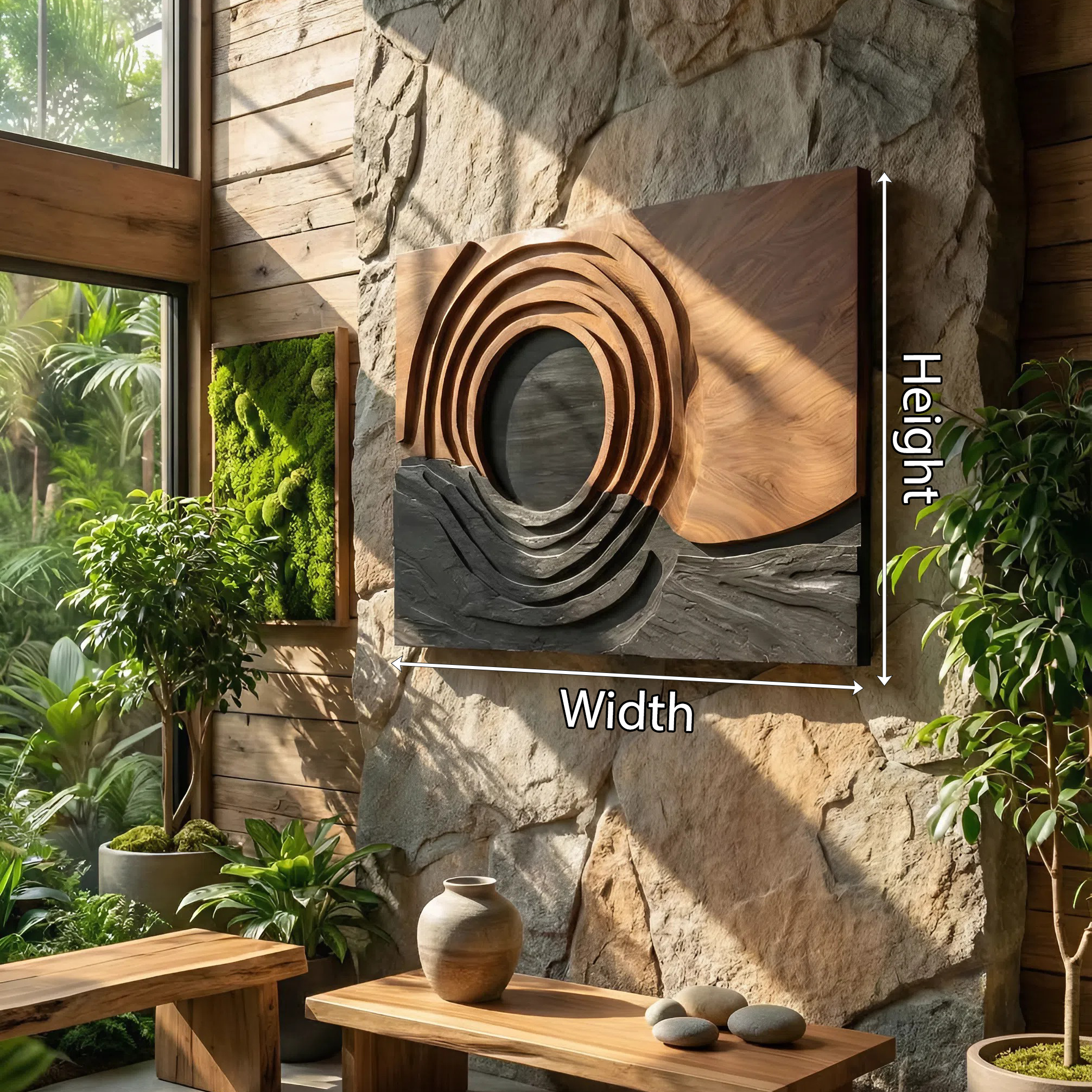 Contemporary Organic Wall Sculpture For Dining Area Accent SILDTTNWA058