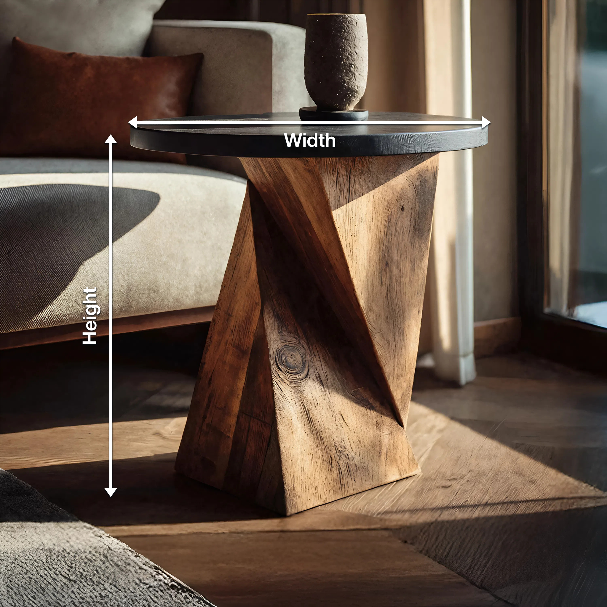 Farmhouse Solid Wood End Table For Cozy Bedside Table SILDTTNSTA007