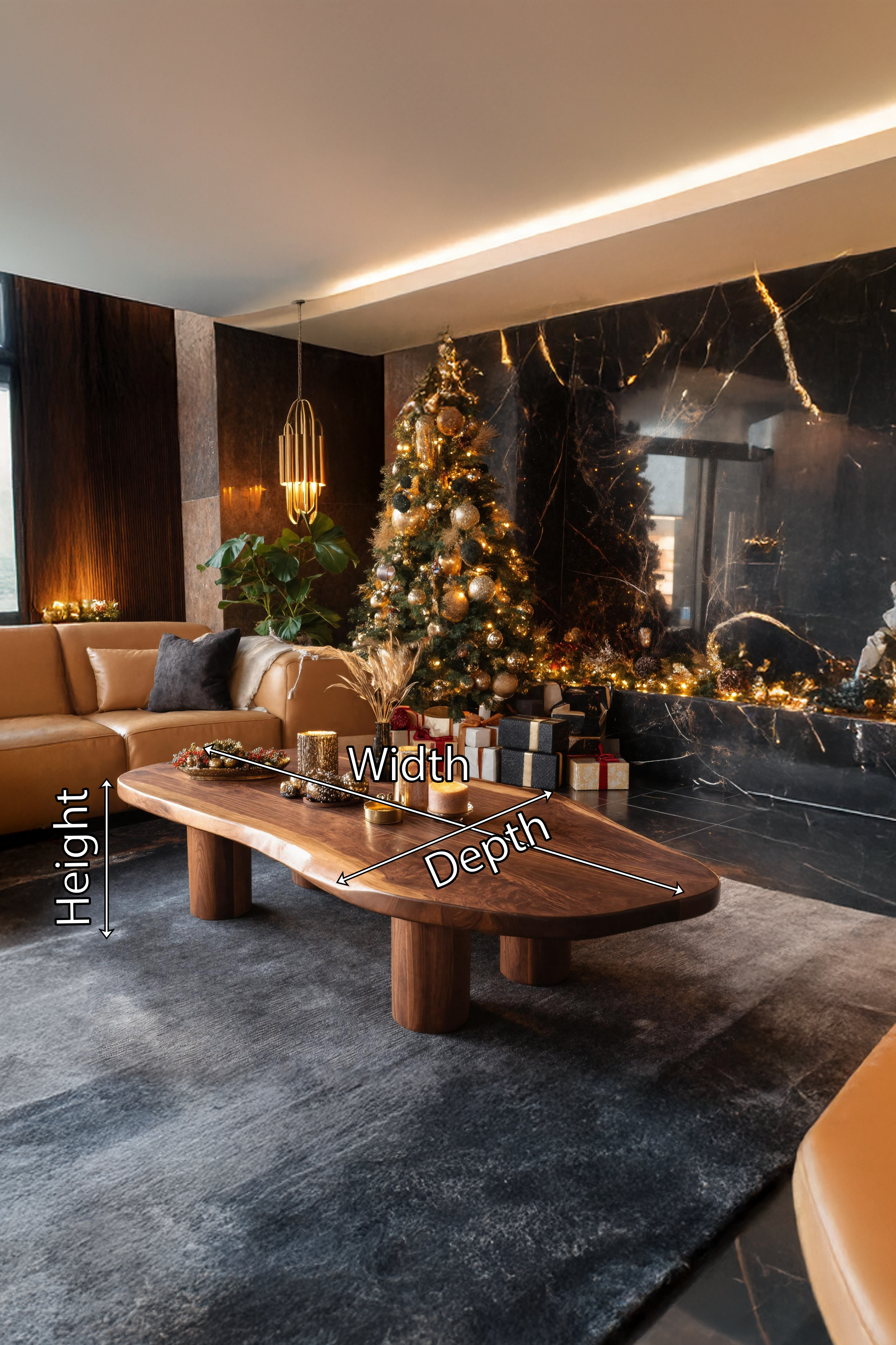 Mid Century Rustic Wooden Coffee Table For Holiday Living Room Style SILDTTRCCF026