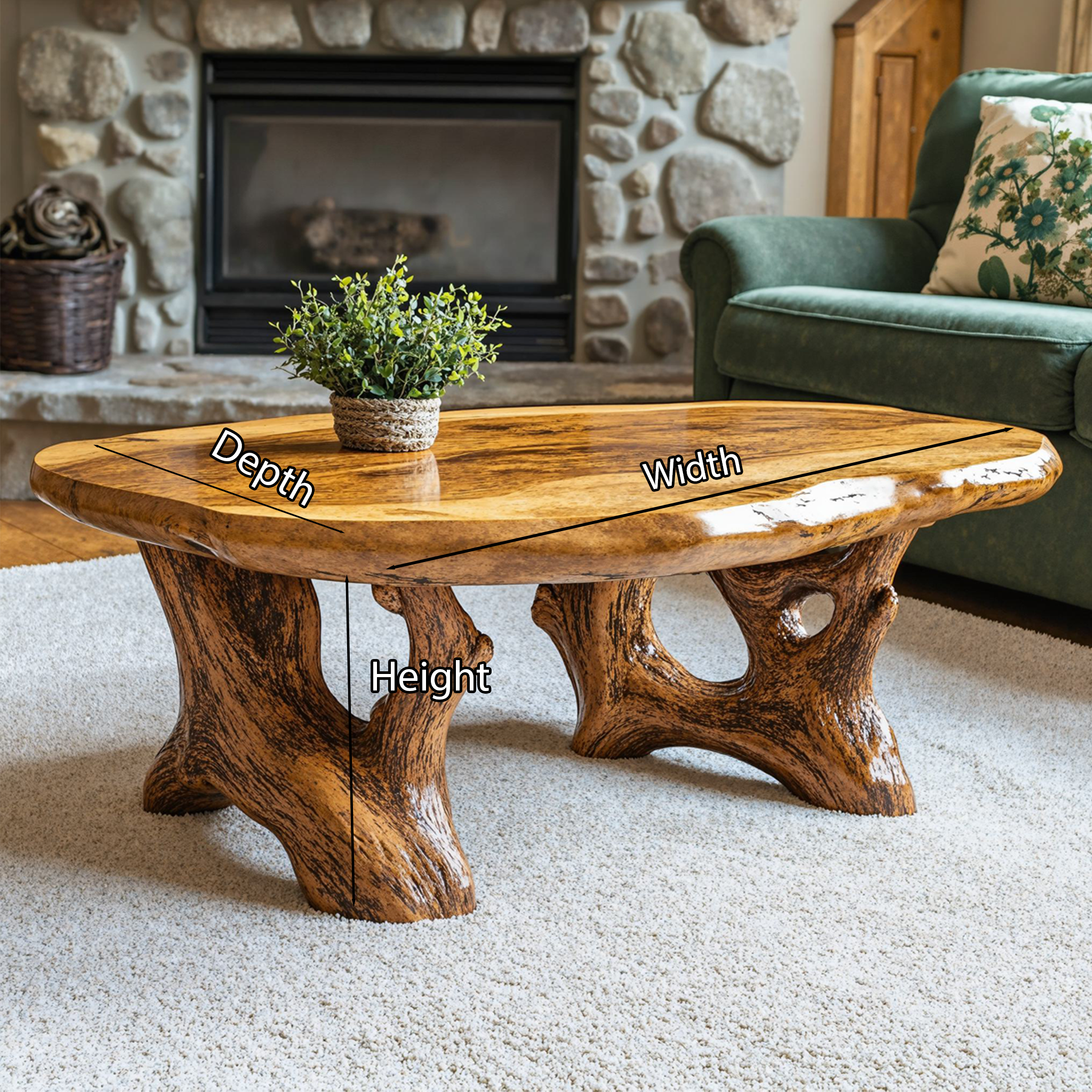 Wooden Coffee Table For Living Room Home SILDTCF049