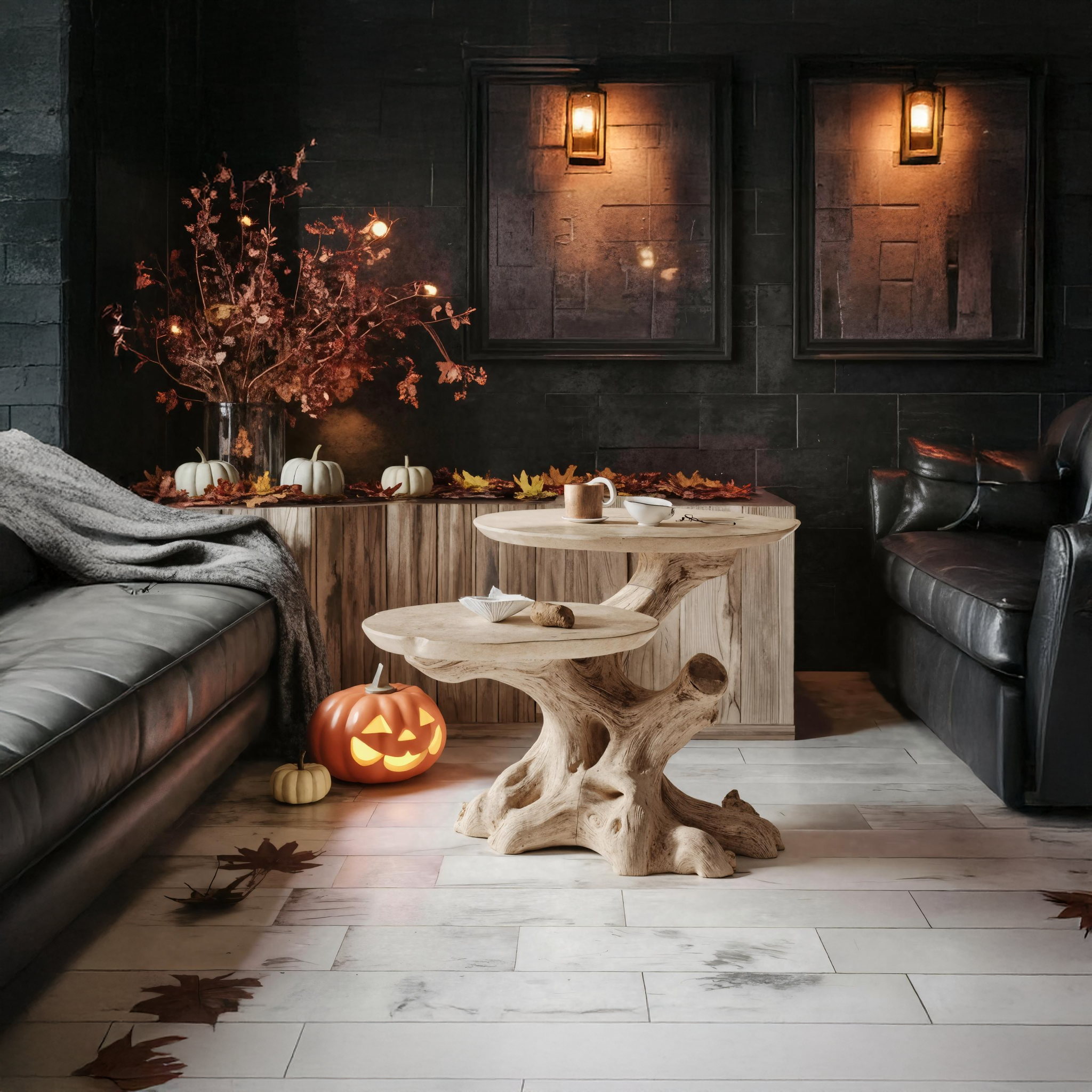 Modern Solid Wood End Table For Entryway Design Halloween Furniture SILDTTNHEN002