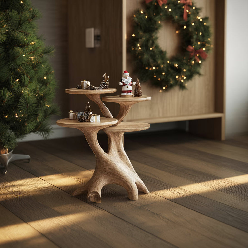 Mid Century Round End Table For Entryway Design Xmas Wall Decor SILDTTRENC009