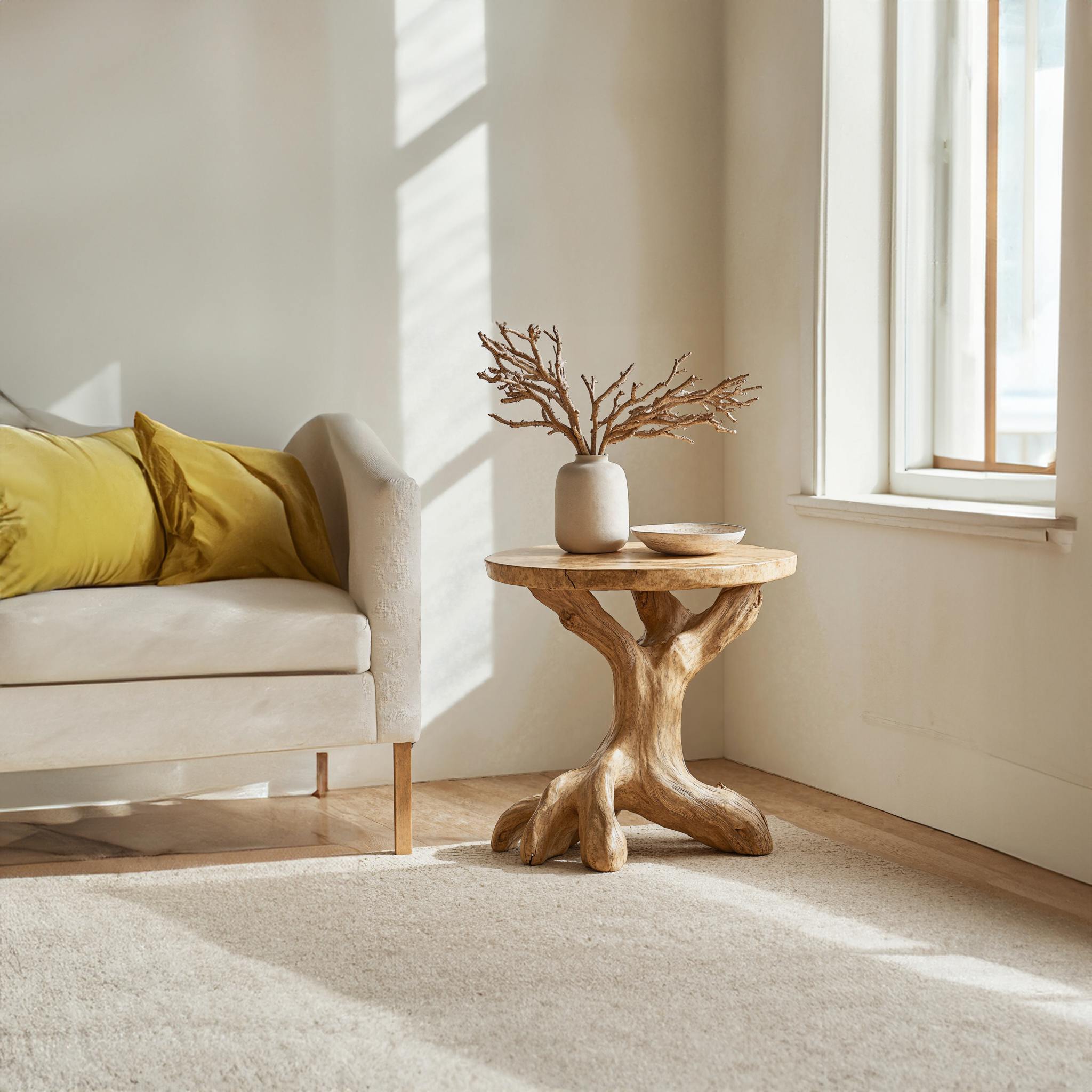 Farmhouse End Table Live Edge Table Decor SILDTEN052