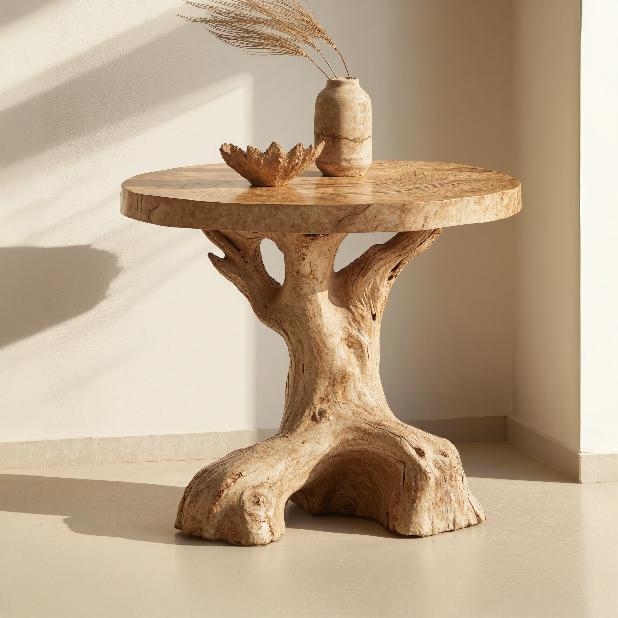 Handcrafted Wood End Table For Living Room Minimalist Decor SILDTEN094