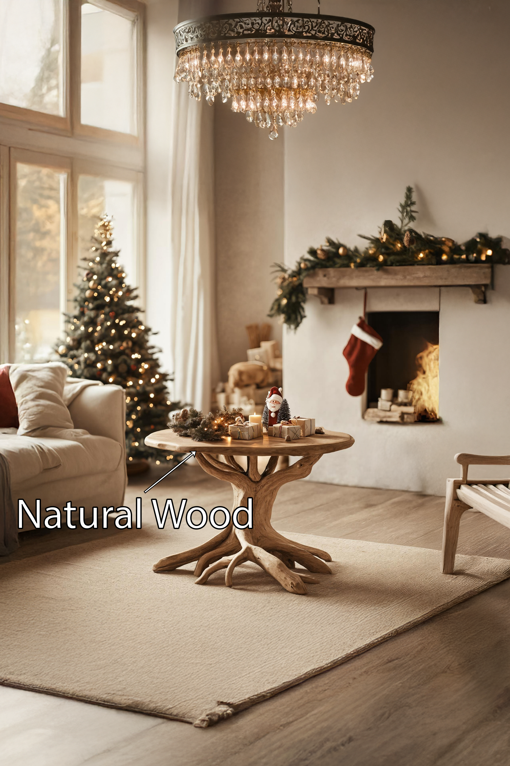 Mid Century Round End Table For Furniture Decor Holiday Home Accent SILDTTRENC021