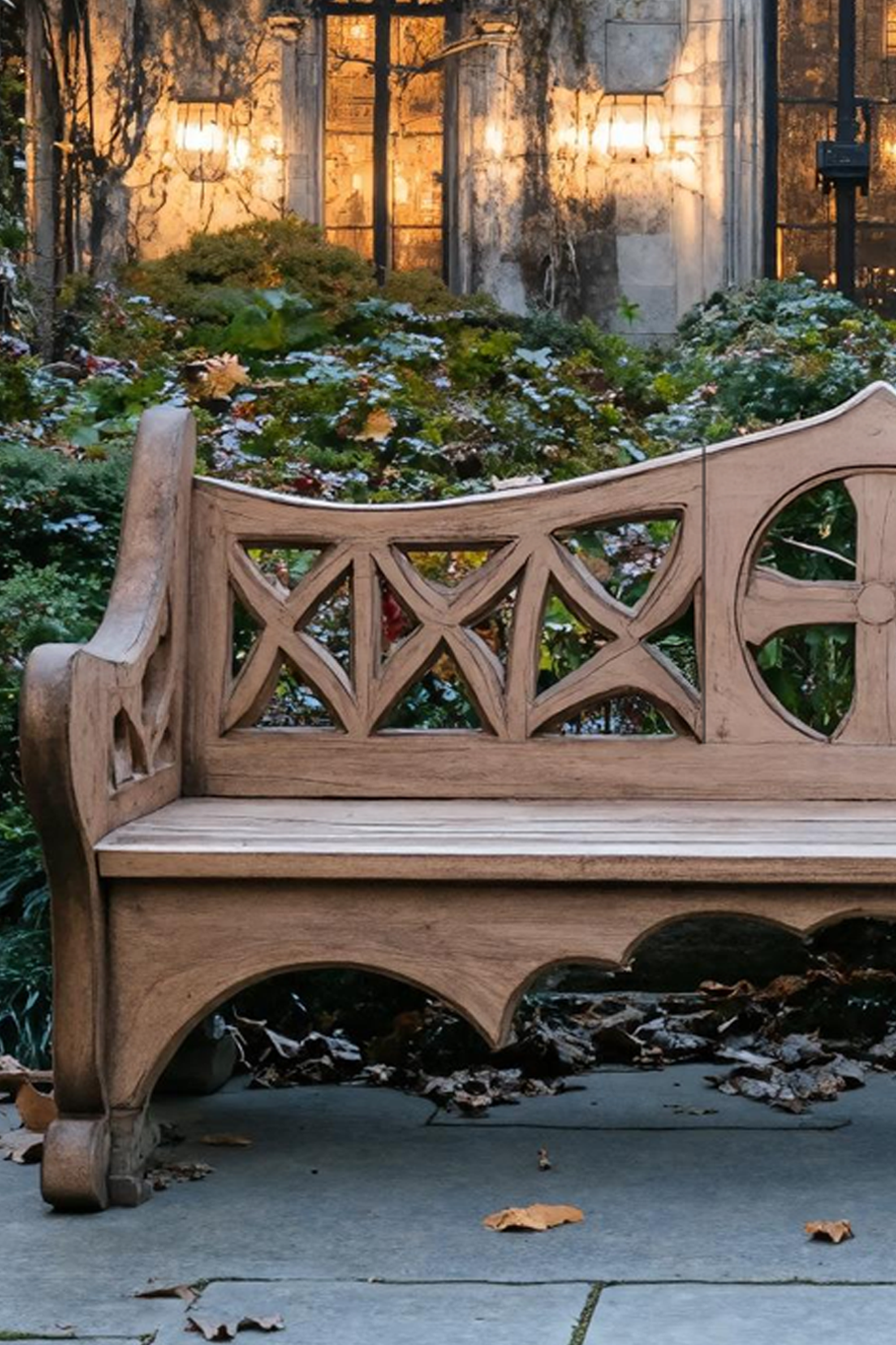 Rustic Live Edge Outdoor Bench For Garden And Patio Decoration SILDTTNHOB013