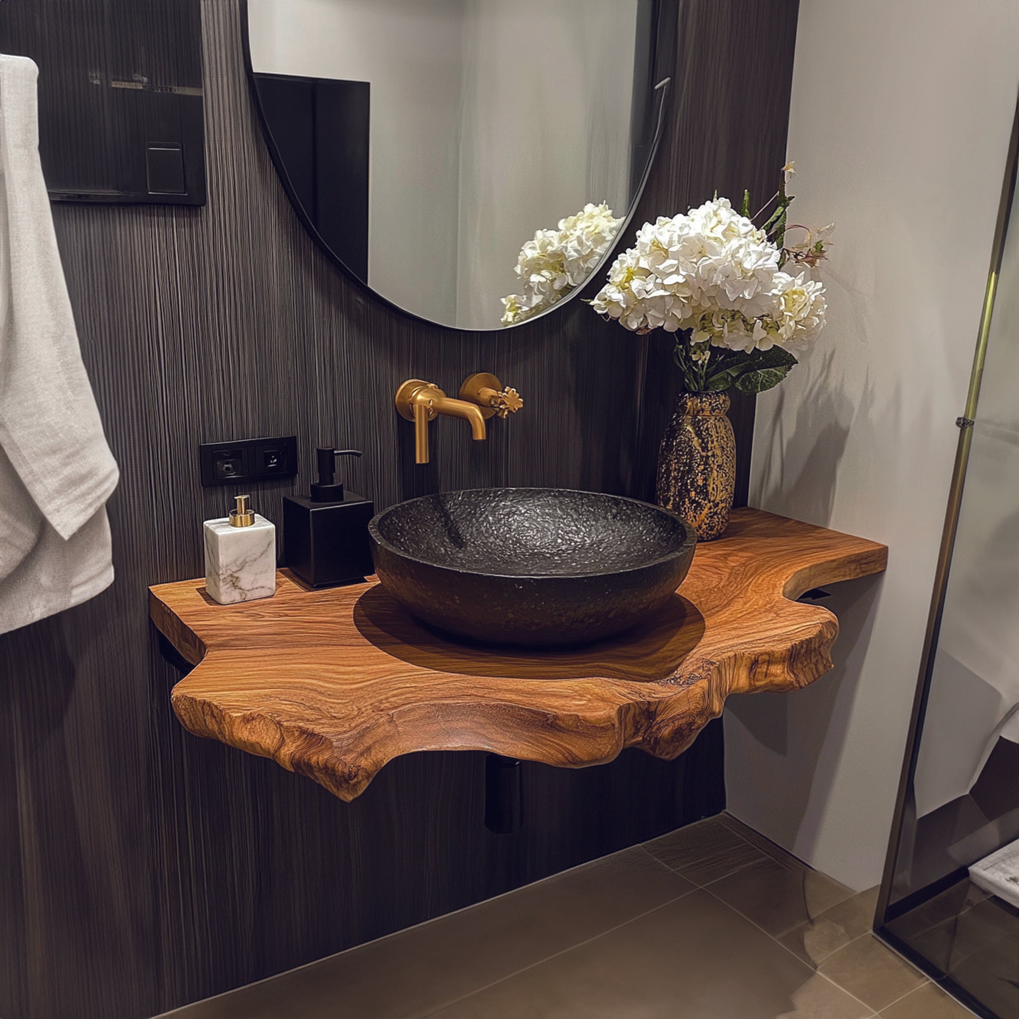 Rustic Industrial Wood Sink Cabinet Laundry Room SINLBRV051