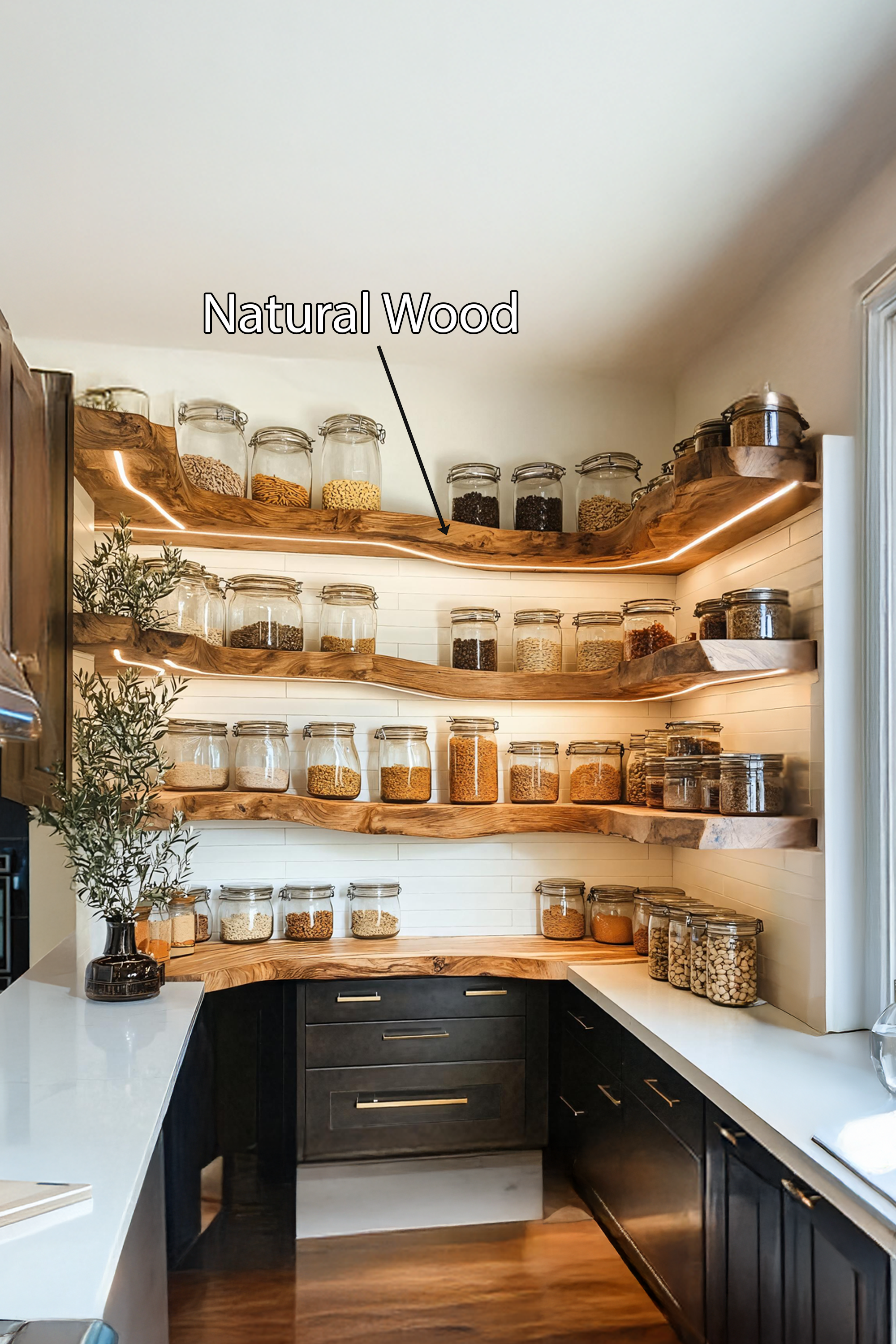 Mid Century Wooden Spice Rack For Kitchen Storage Decor SILDTTNSRS001