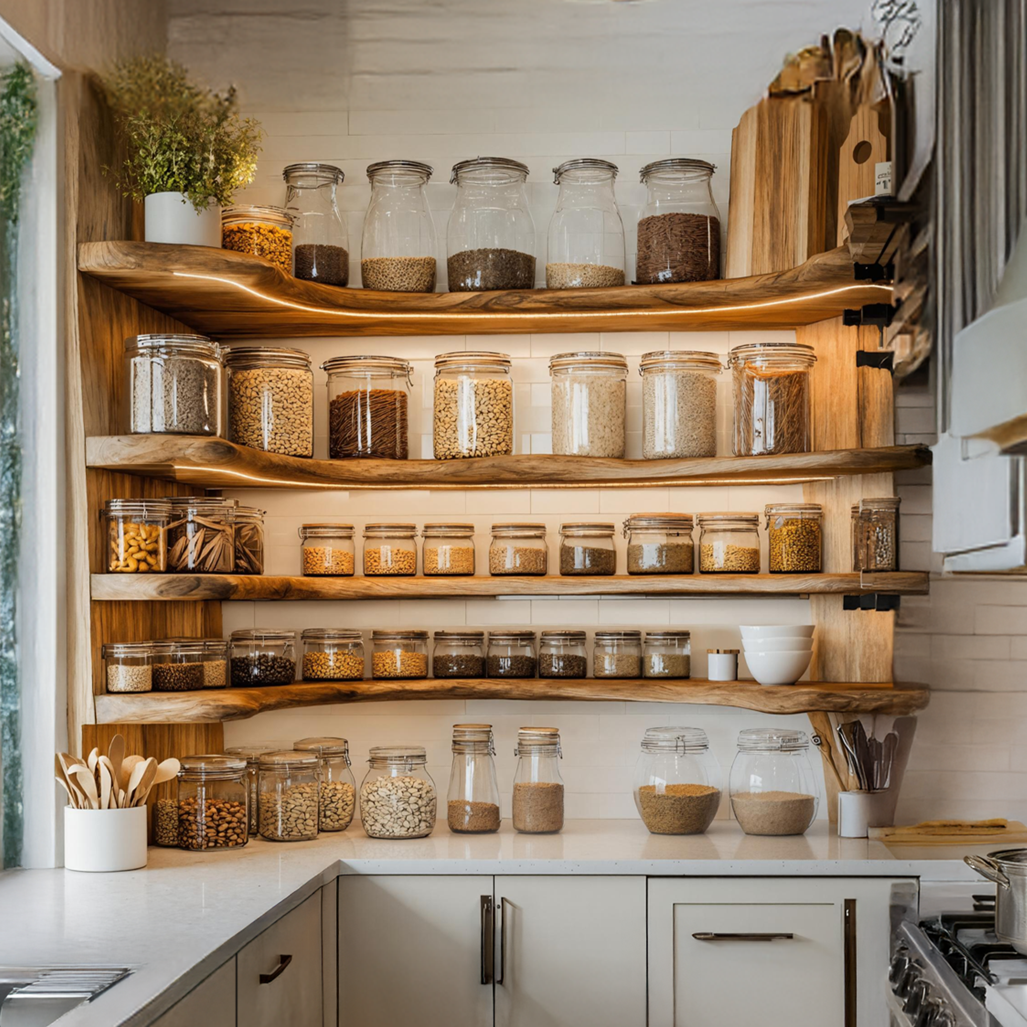 Rustic Kitchen Cabinet Spice Organizer For Furniture Decor SILDTTNSRS005