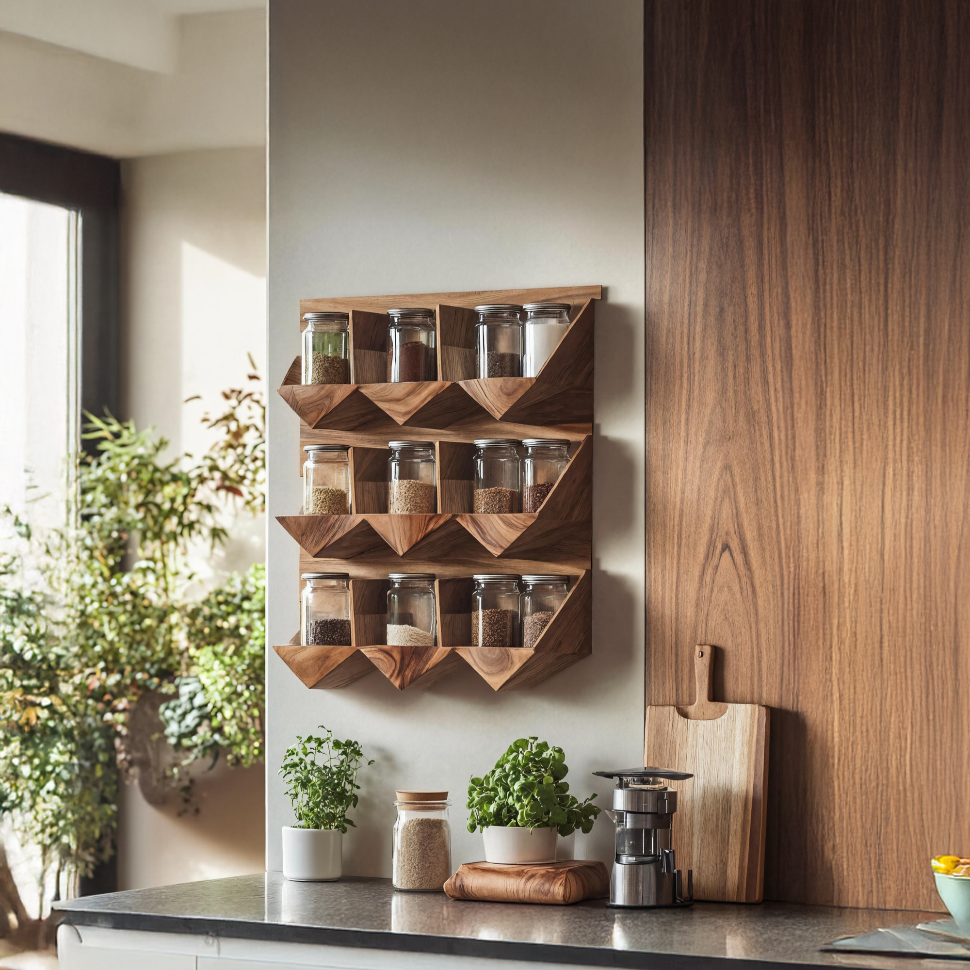 Handmade Spice Storage Rack For Mid Century Kitchen SILDTTRSRS013