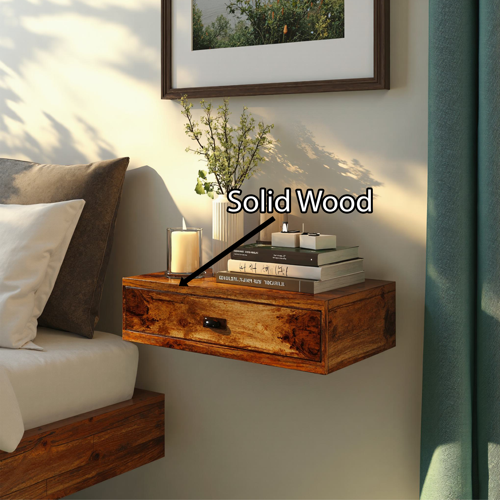 Modern Floating Nightstand For Compact Spaces With Drawer SILDTNS007