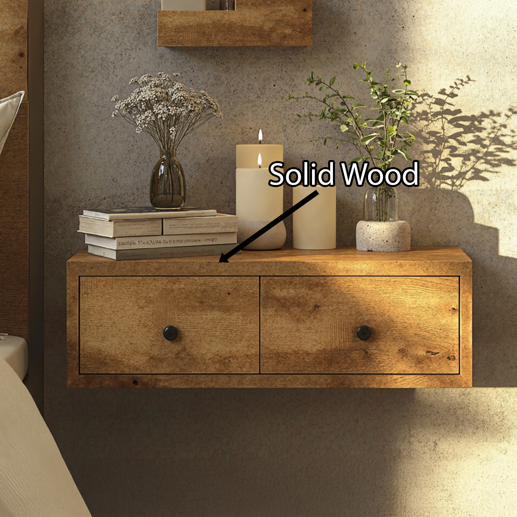 Compact Floating Nightstand Shelf For Stylish Bedrooms SILDTNS009