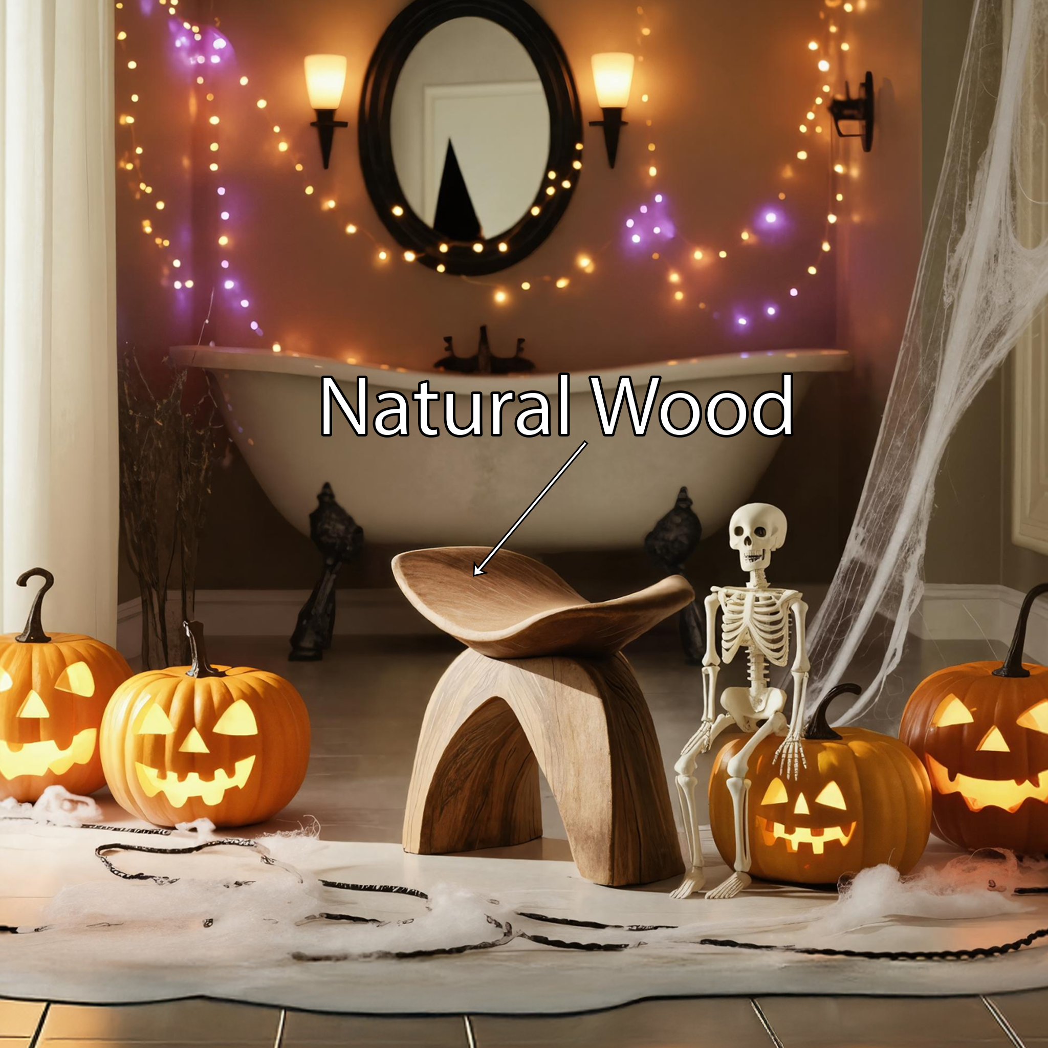 Farmhouse Solid Wood Accent Chair For Living Room Halloween Design SILDTTRHSB002