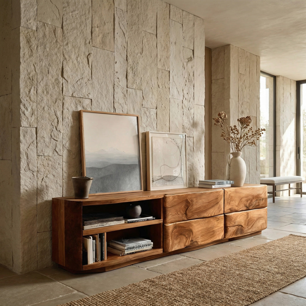 Quiet Luxury Low Sideboard Console For Living Room RTTHHNSD021