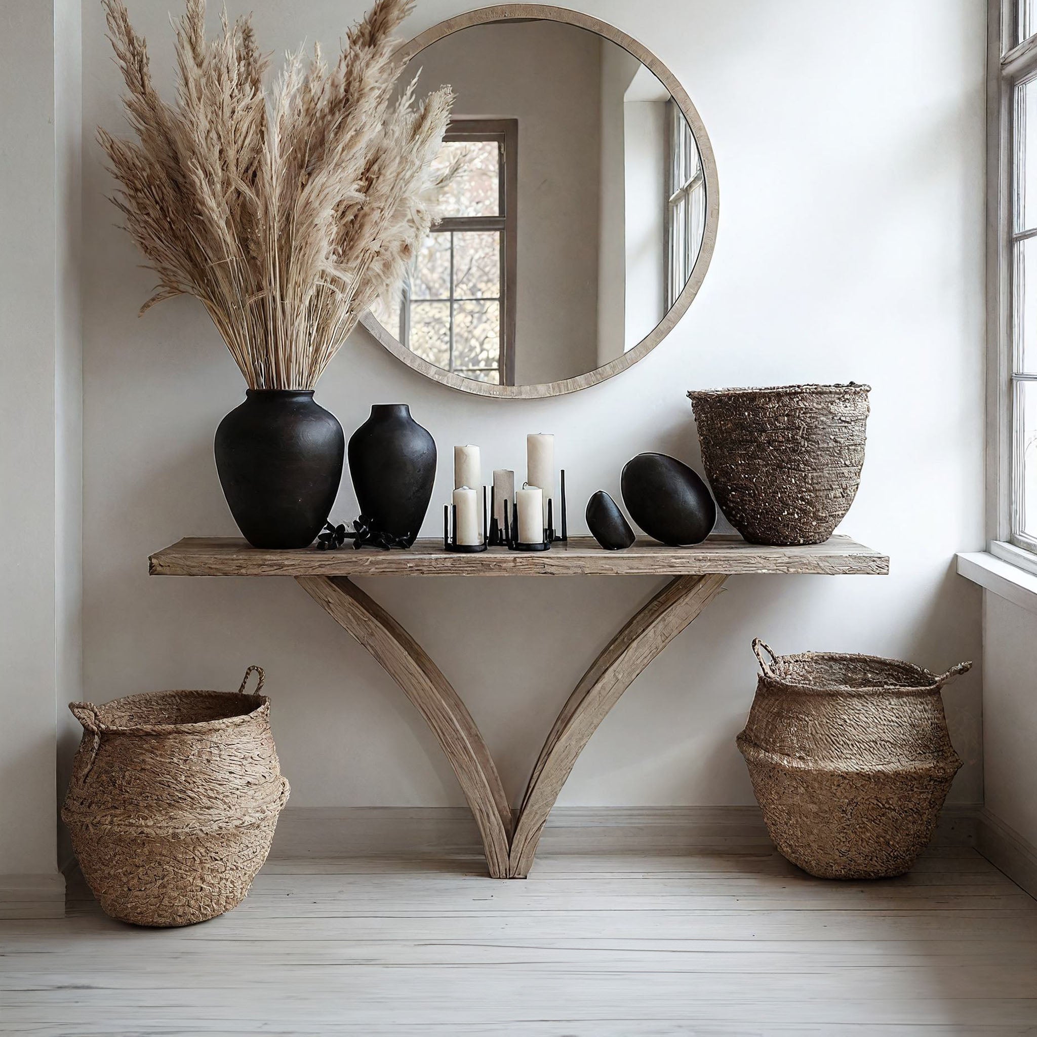 Wood Entryway Console Table Decor SILDTCS069