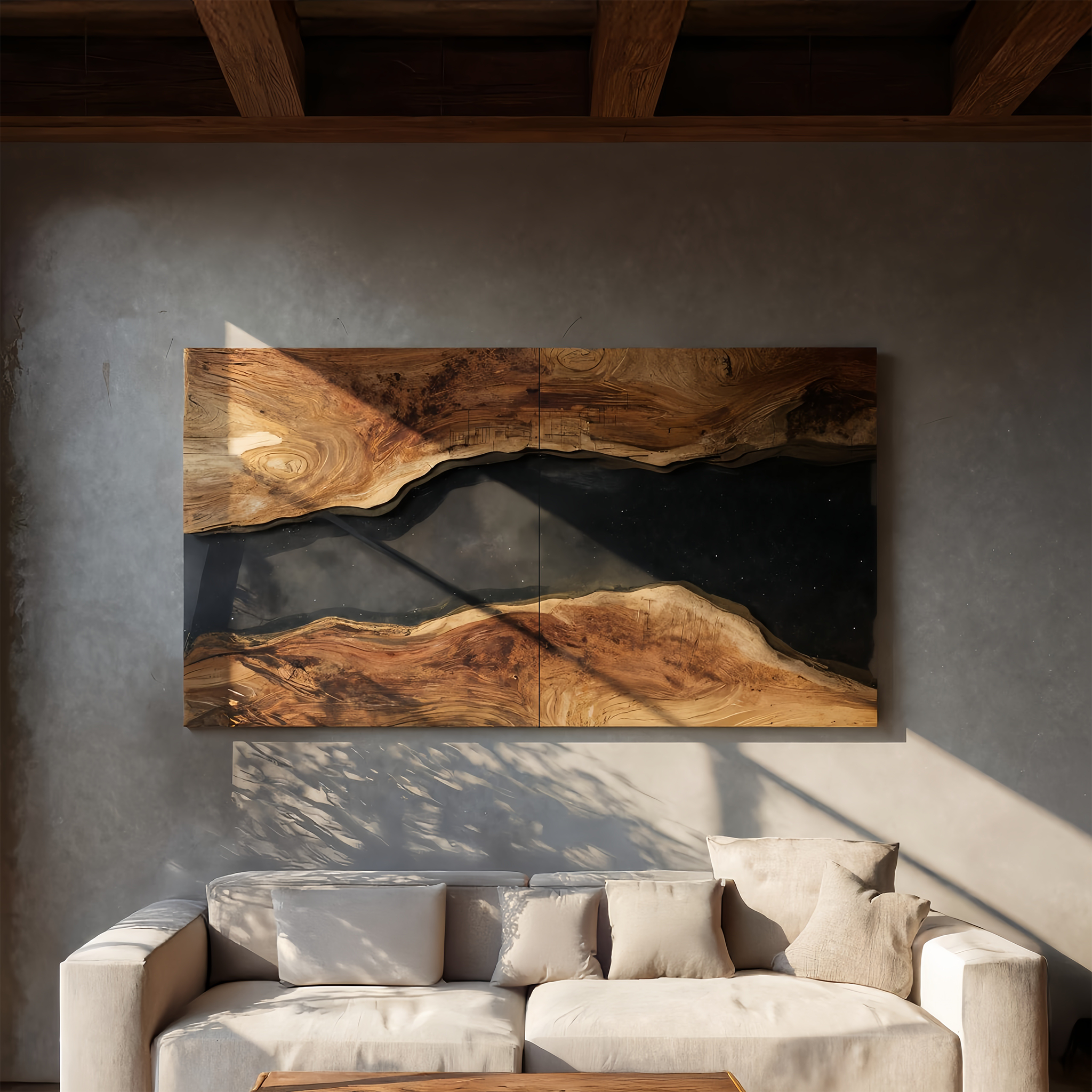 Farmhouse Solid Wood Wall Sculpture For Living Room SILDTTRWA037